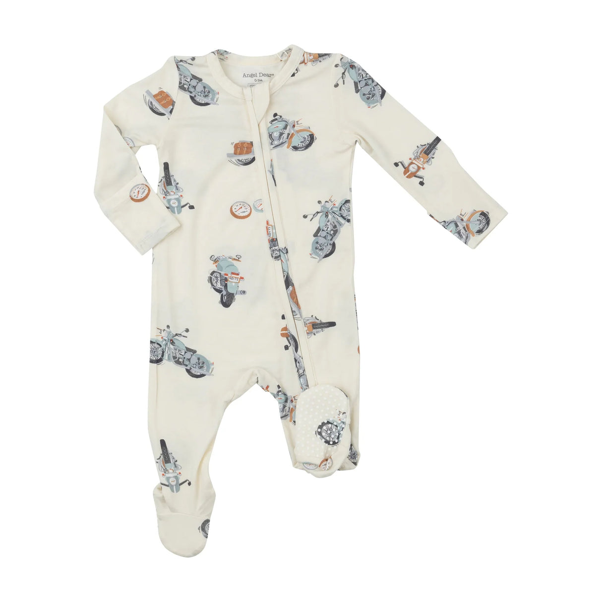 Two Way Zipper Footie - Vintage Motorcycles | Angel Dear - Jenni Kidz