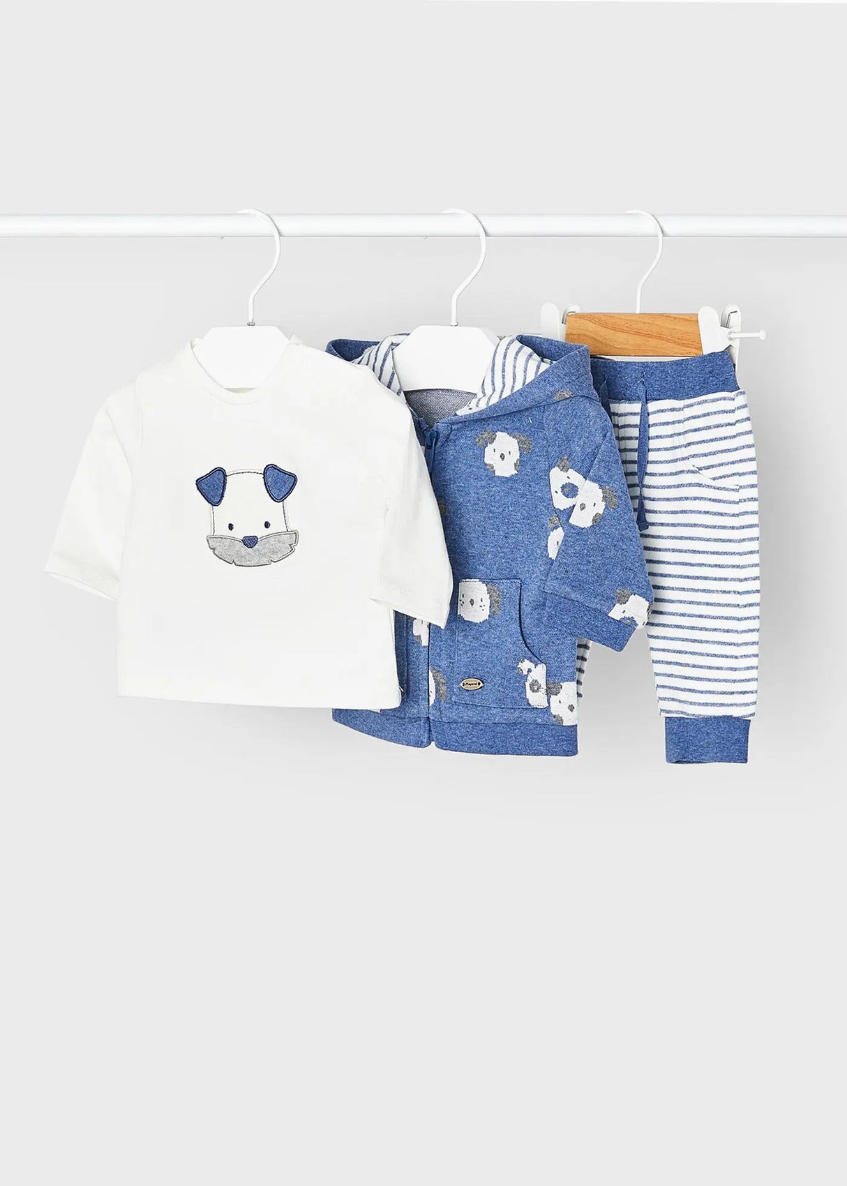 Baby Boys 3-Pieces Patterned Tracksuit Newborn Set | Mayoral | Mayoral | Jenni Kidz