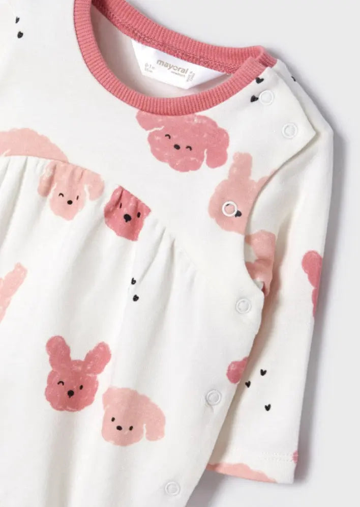 Baby Girls 2-pieces Romper And Bib Set | Mayoral | Mayoral | Jenni Kidz