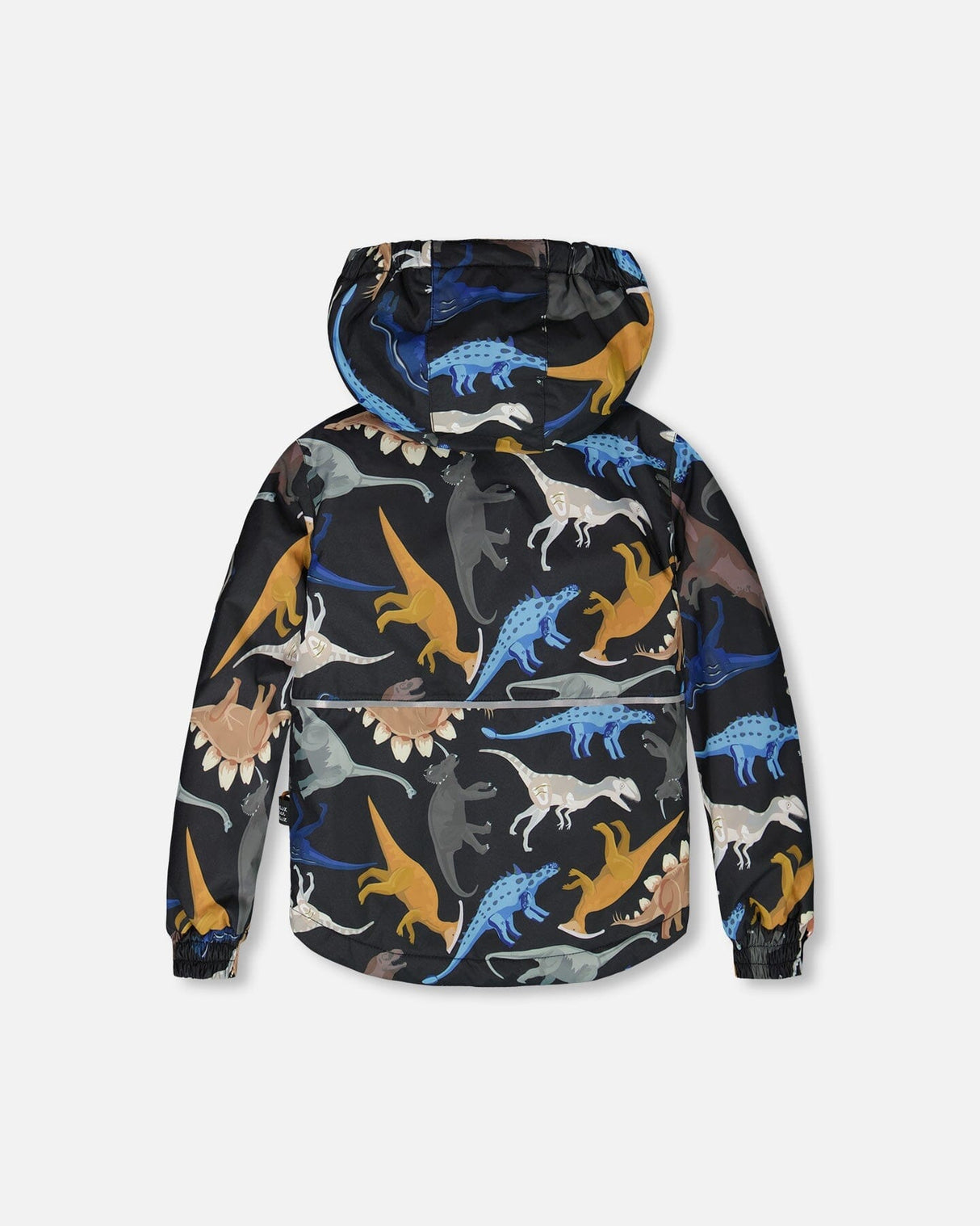 Back view of Deux par Deux kids’ blue snowsuit jacket