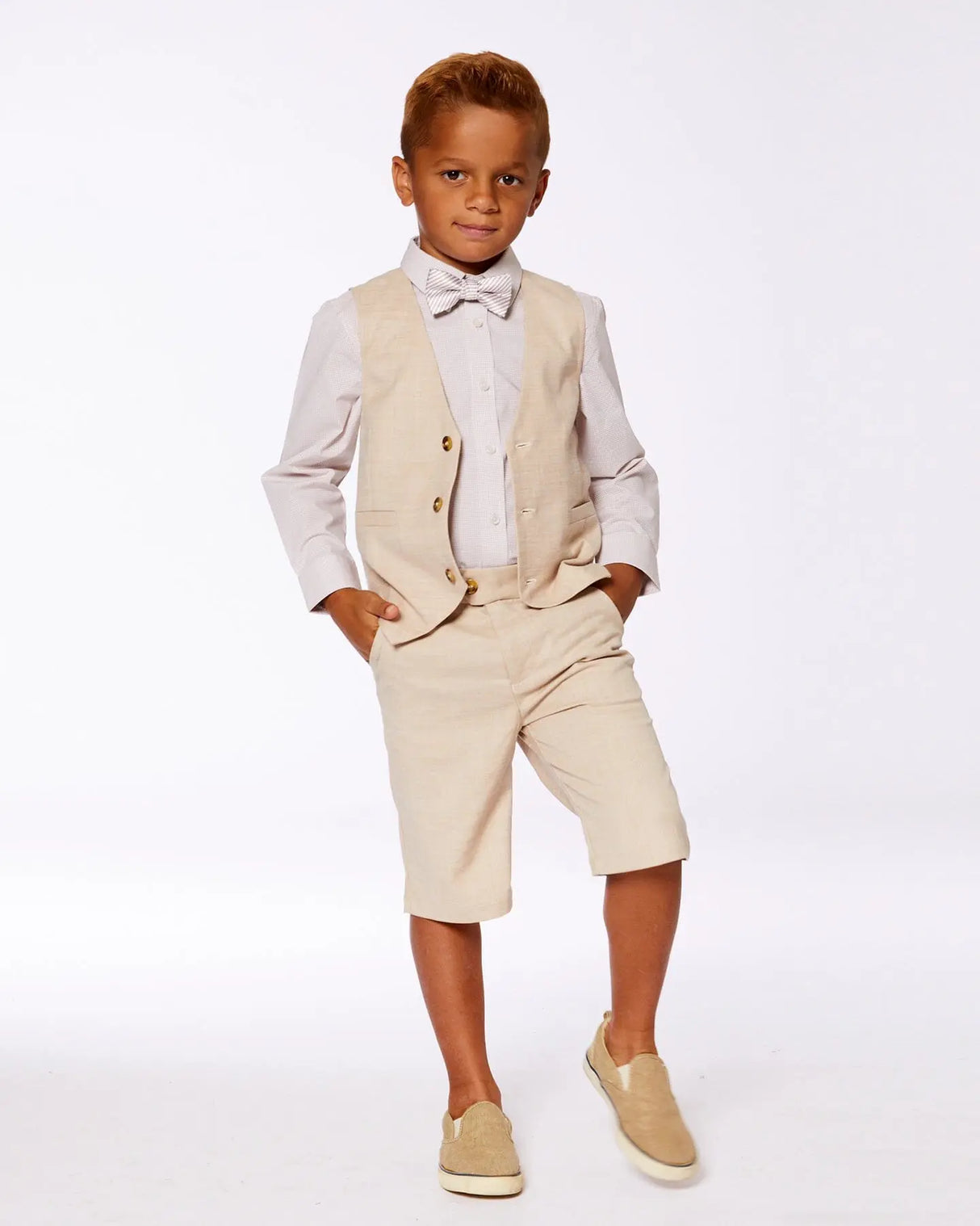 Bow Tie Light Taupe | Deux par Deux | Jenni Kidz