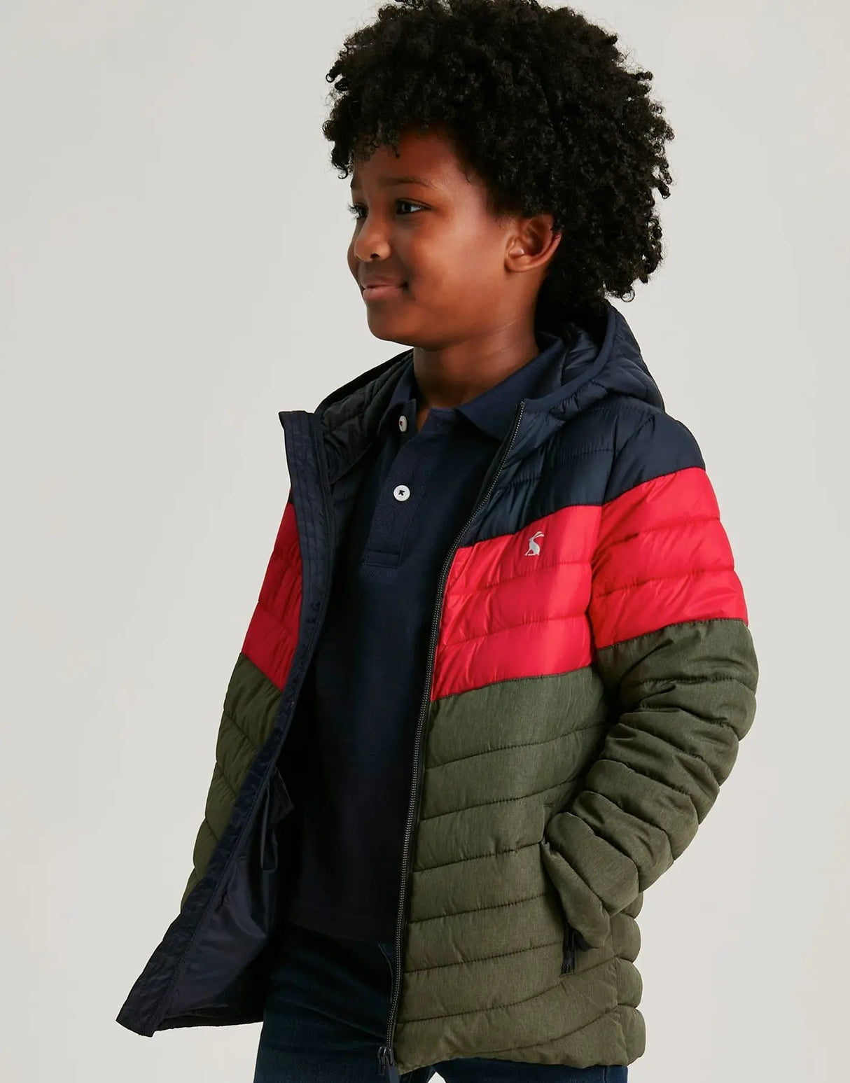 Boys Cairn Packaway Showerproof Jacket Colour Block | Joules | Joules | Jenni Kidz