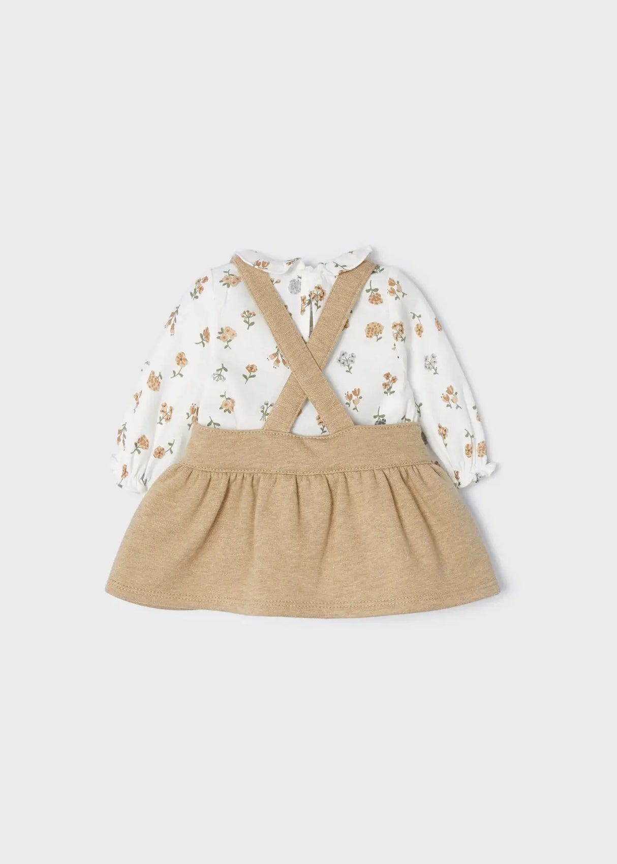 Caramel ecofriends 2 piece set with overall Baby Girls dress newborn | Mayoral | Mayoral | Jenni Kidz