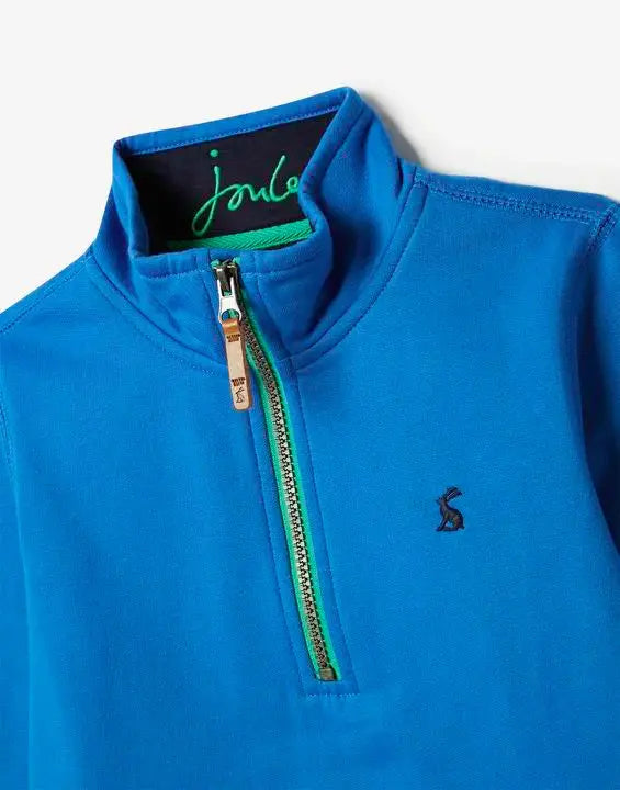 Dale Printed 1/2 Zip Sweatshirt - Blue Lynx | Joules | Joules | Jenni Kidz