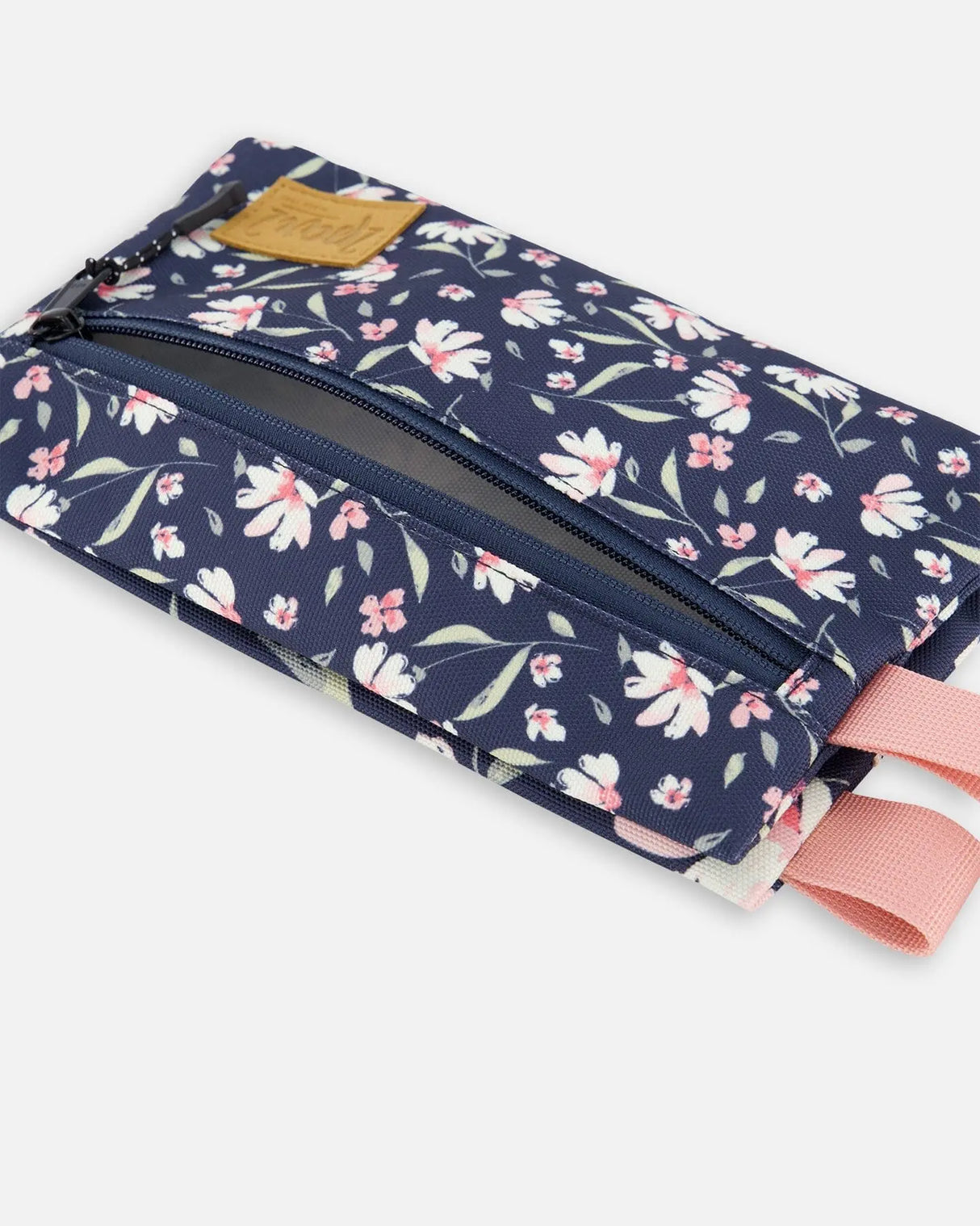 Double Pencil Case Navy Flower Print | Deux par Deux | Jenni Kidz