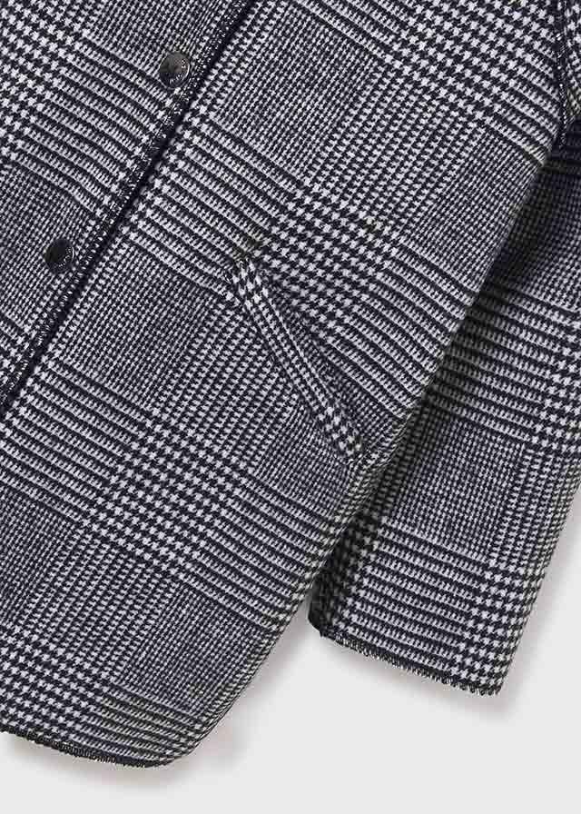 Girls Black Plaid Coat | Mayoral | Mayoral | Jenni Kidz