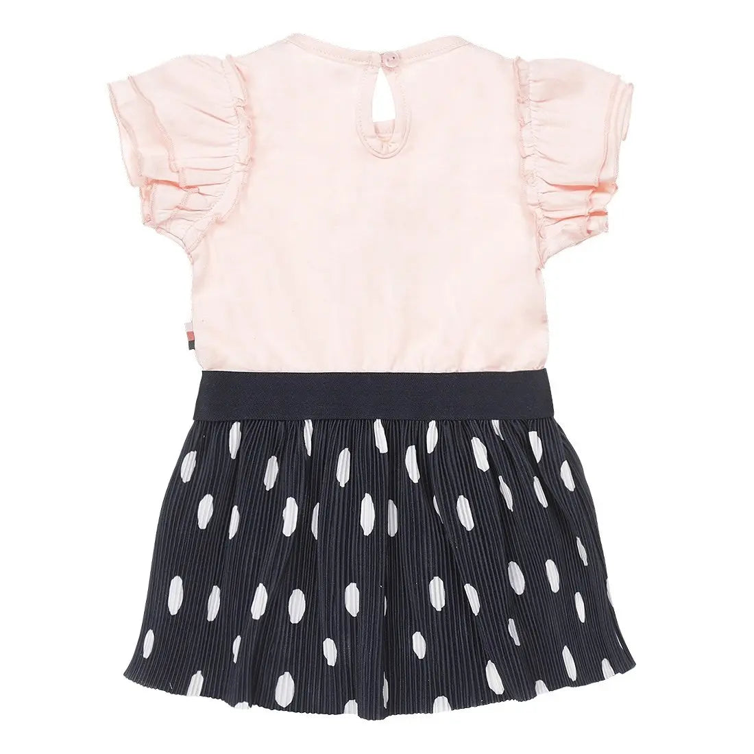 Girls Dress Pink Dark Blue Dots | Dirkje | Dirkje | Jenni Kidz