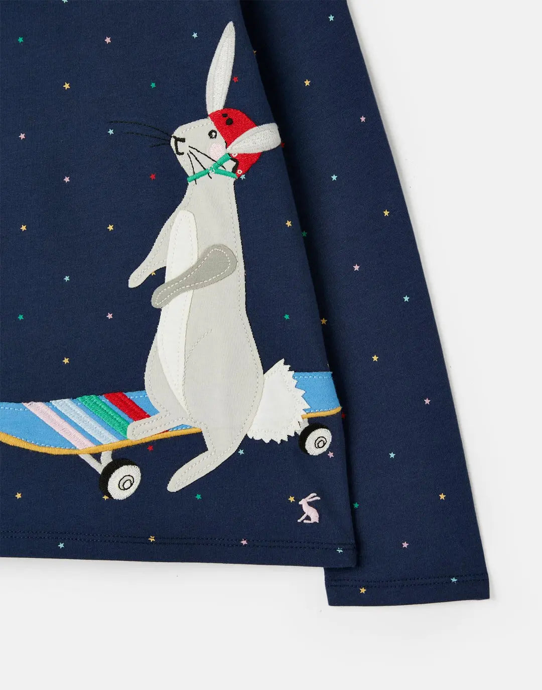 Girls Navy Long Sleeve Rabbit T-Shirt | Joules | Joules | Jenni Kidz