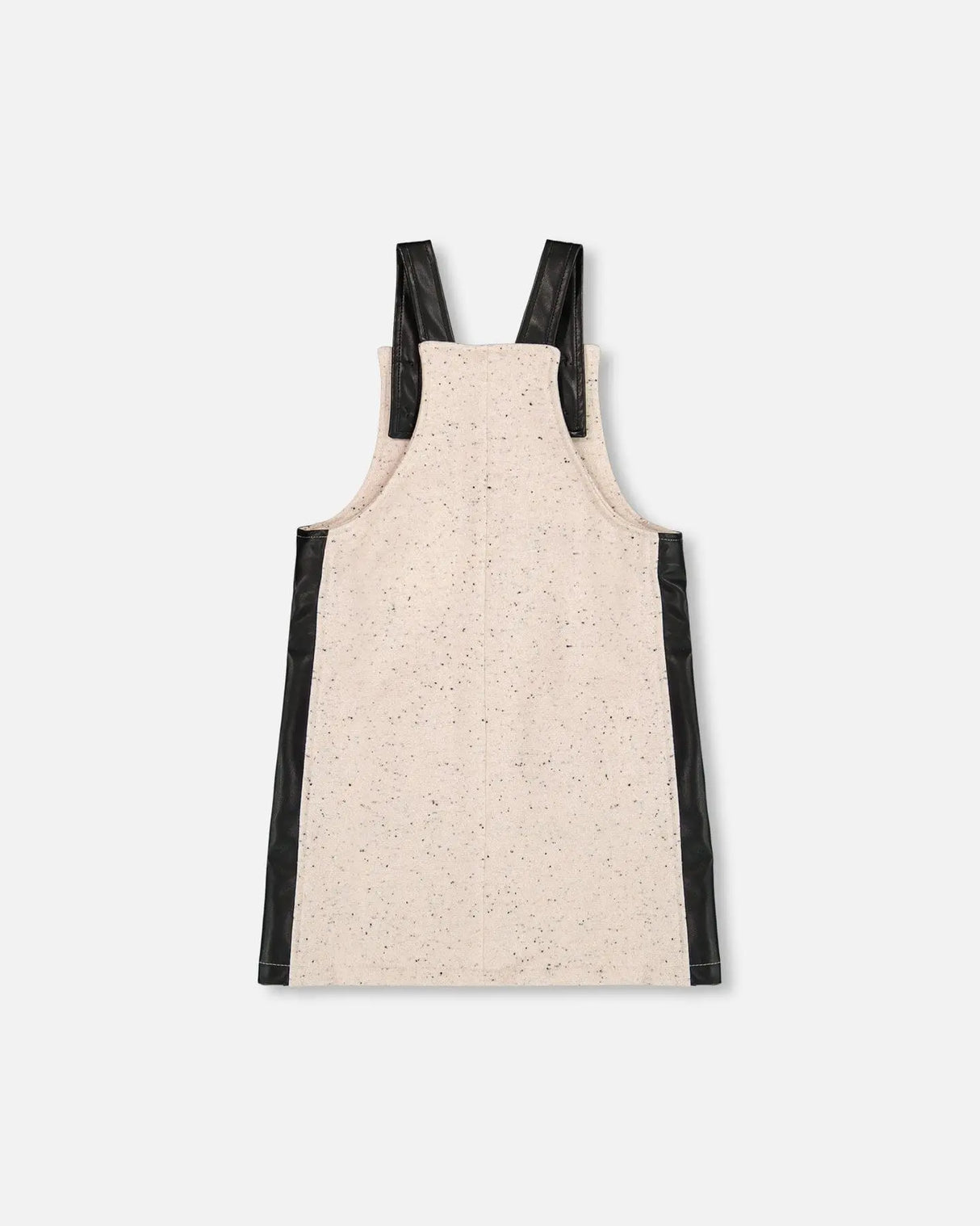 Glittering French Terry Overall Dress Beige And Black | Deux par Deux | Jenni Kidz