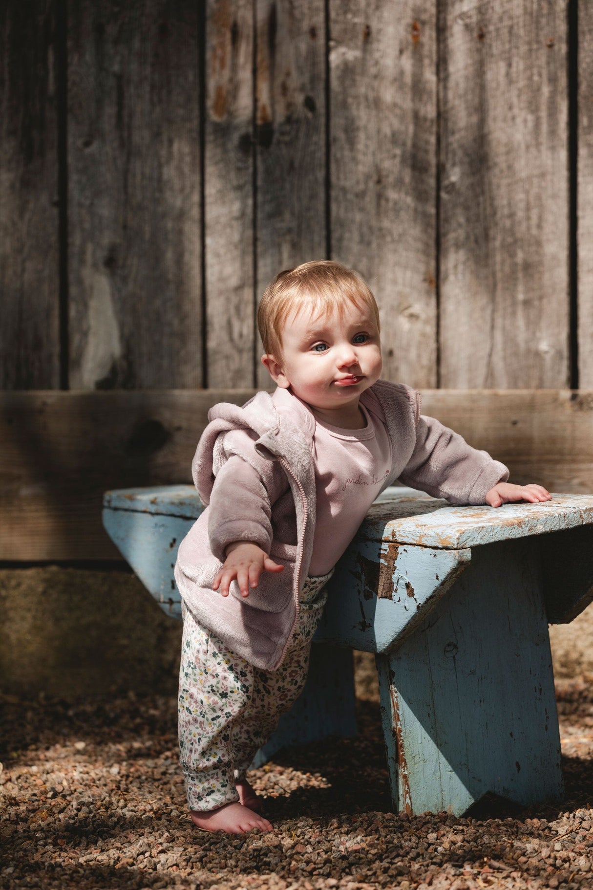 Organic Cotton Long Sleeve Romper Neutral Purple-1