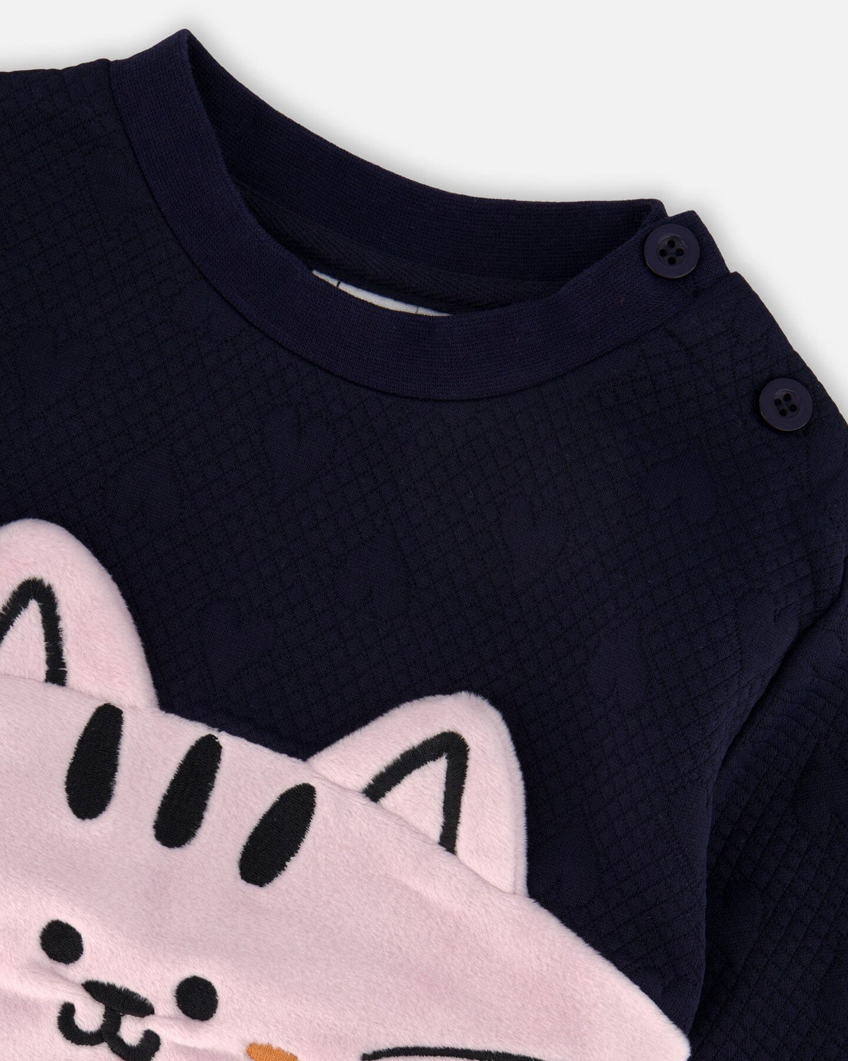 Long Bi-Material Top Dark Blue With Cat-4