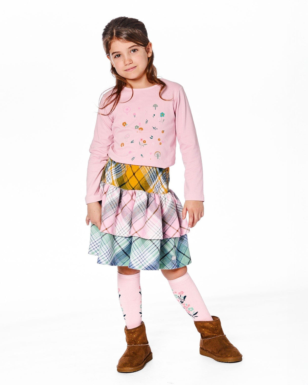 Organic Cotton Long Sleeve T-Shirt Dusty Pink-1