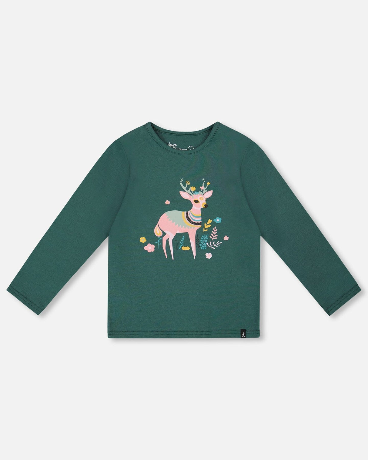 Organic Cotton Long Sleeve T-Shirt Dark Green-0