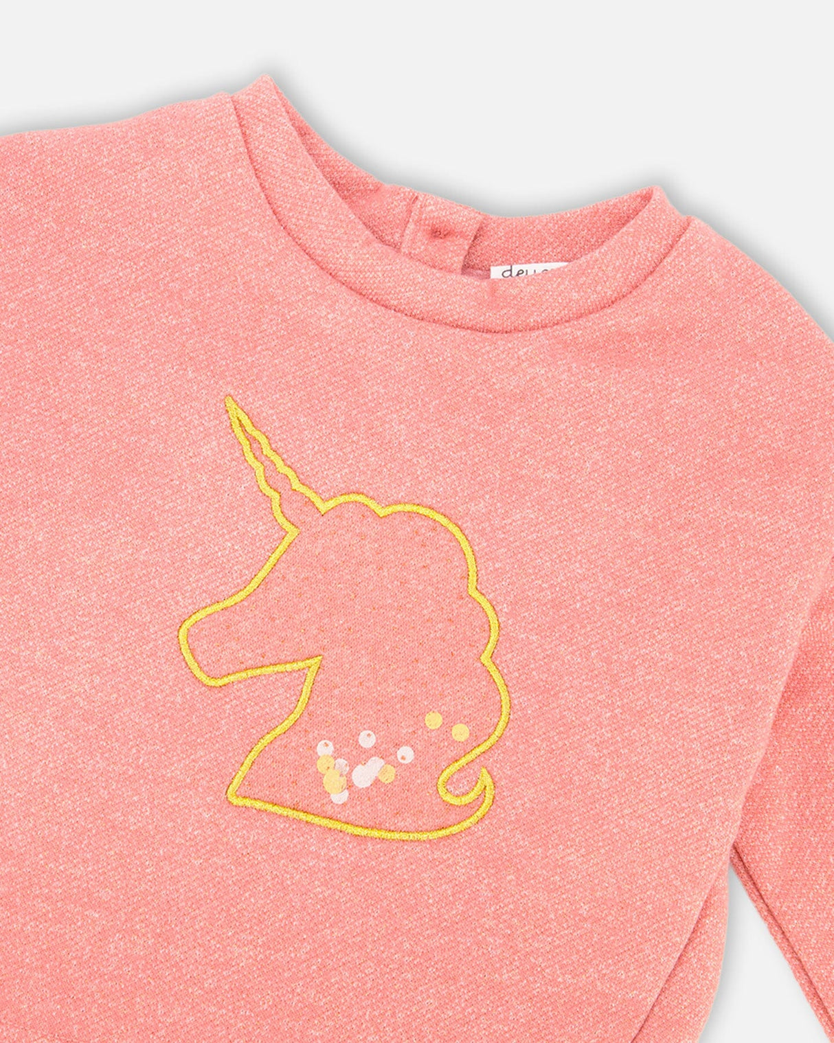 Bi-Material Dress Dusty Pink With Mesh Skirt And Unicorn-3