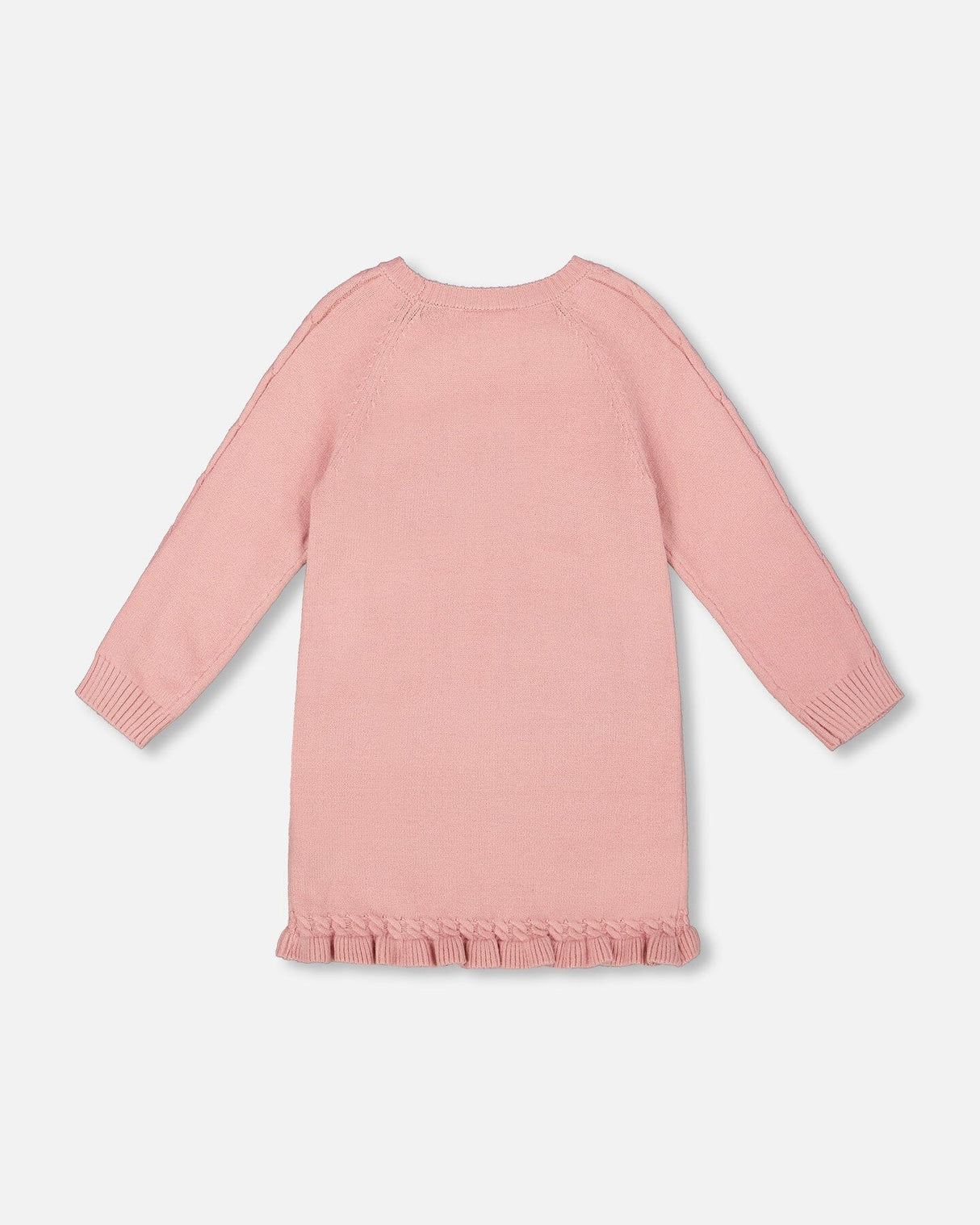 Knitted Dress Dusty Pink With Unicorn Intarsia-2