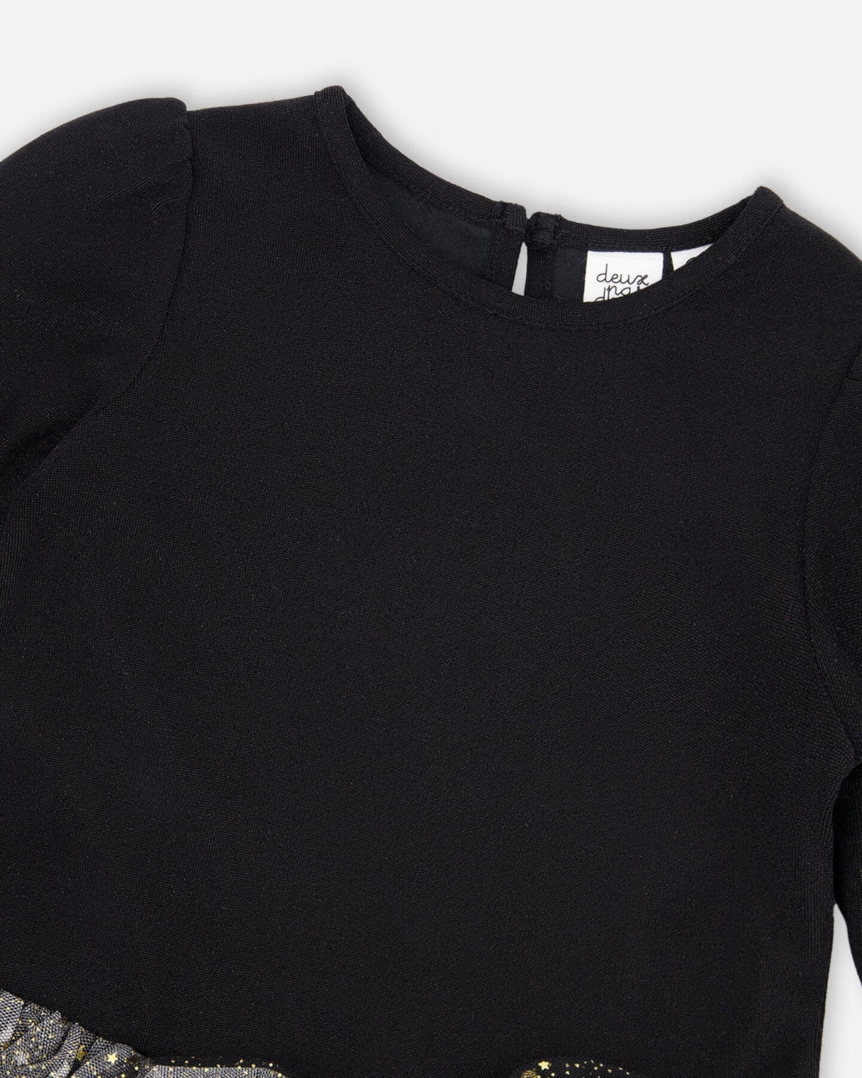 Glittering Mesh Skirt Party Dress Black-4