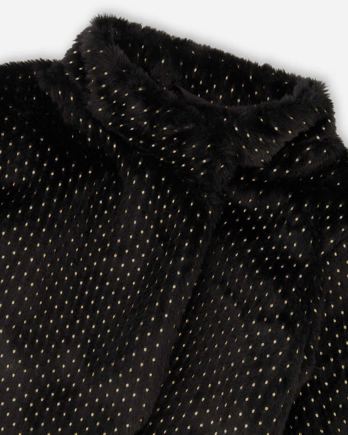 Fake Fur Short Jacket Black-2