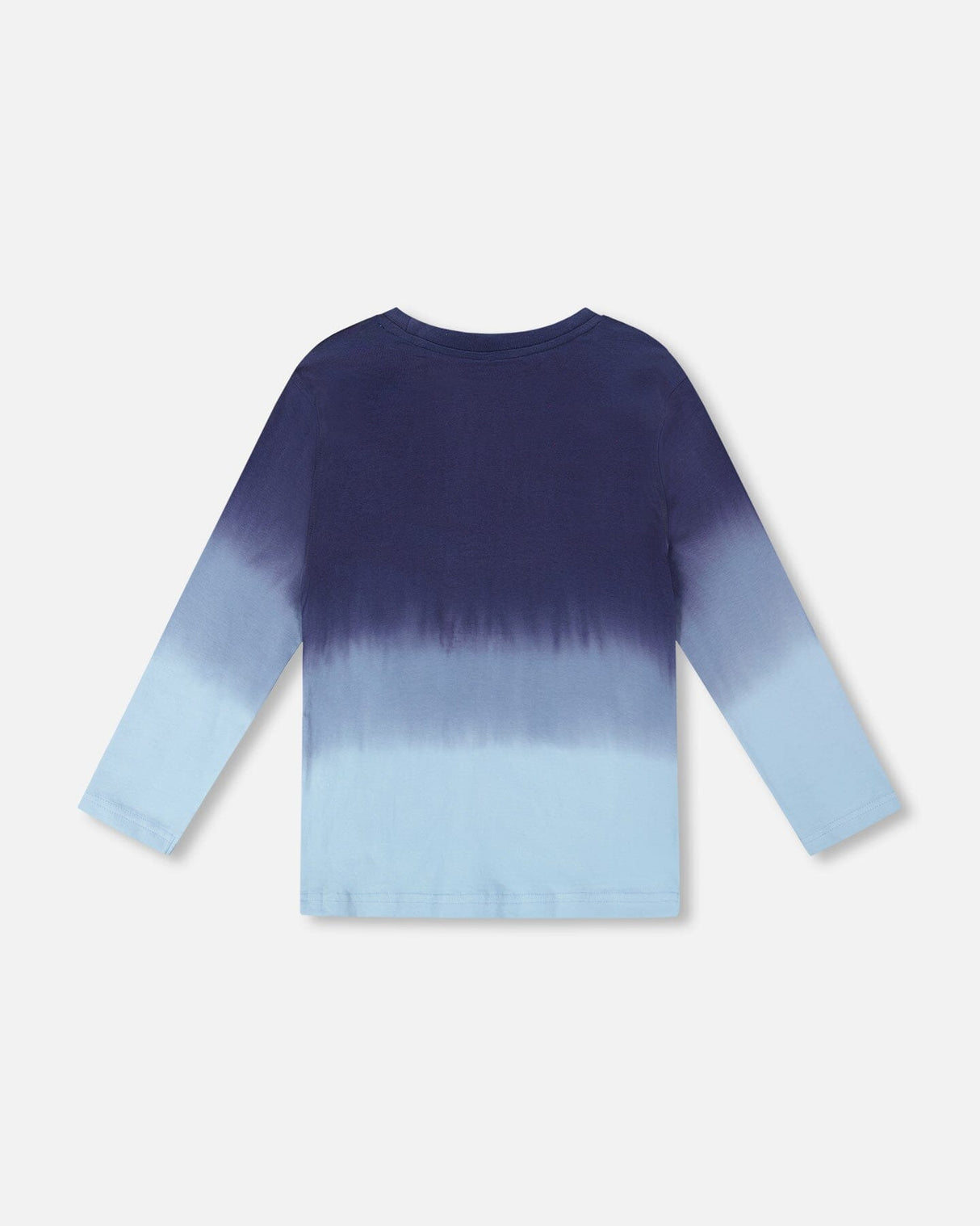 Long Sleeve Organic Cotton Gradient Jersey Tee Blue-1