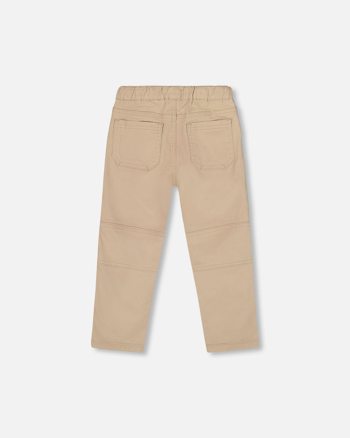Twill Jogger Pants With Patch Pockets In Beige-2