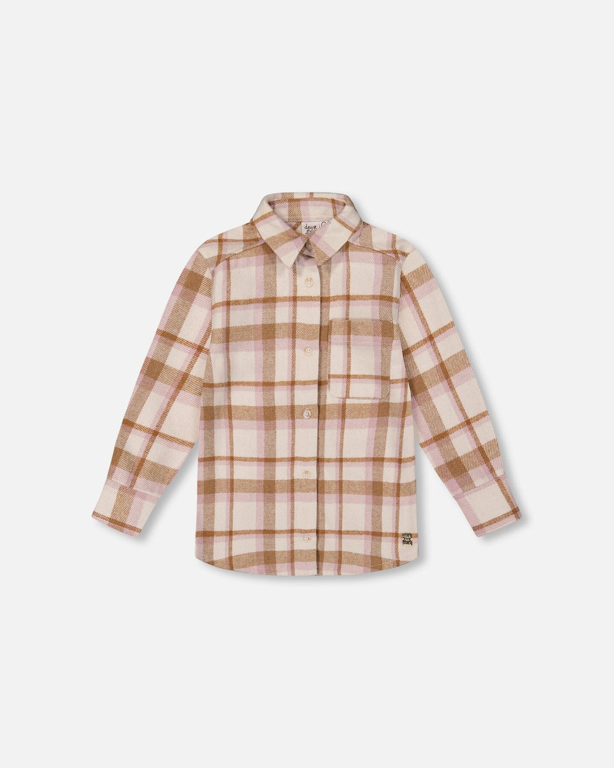 Plaid Overshirt Off-White, Beige And Pink-0