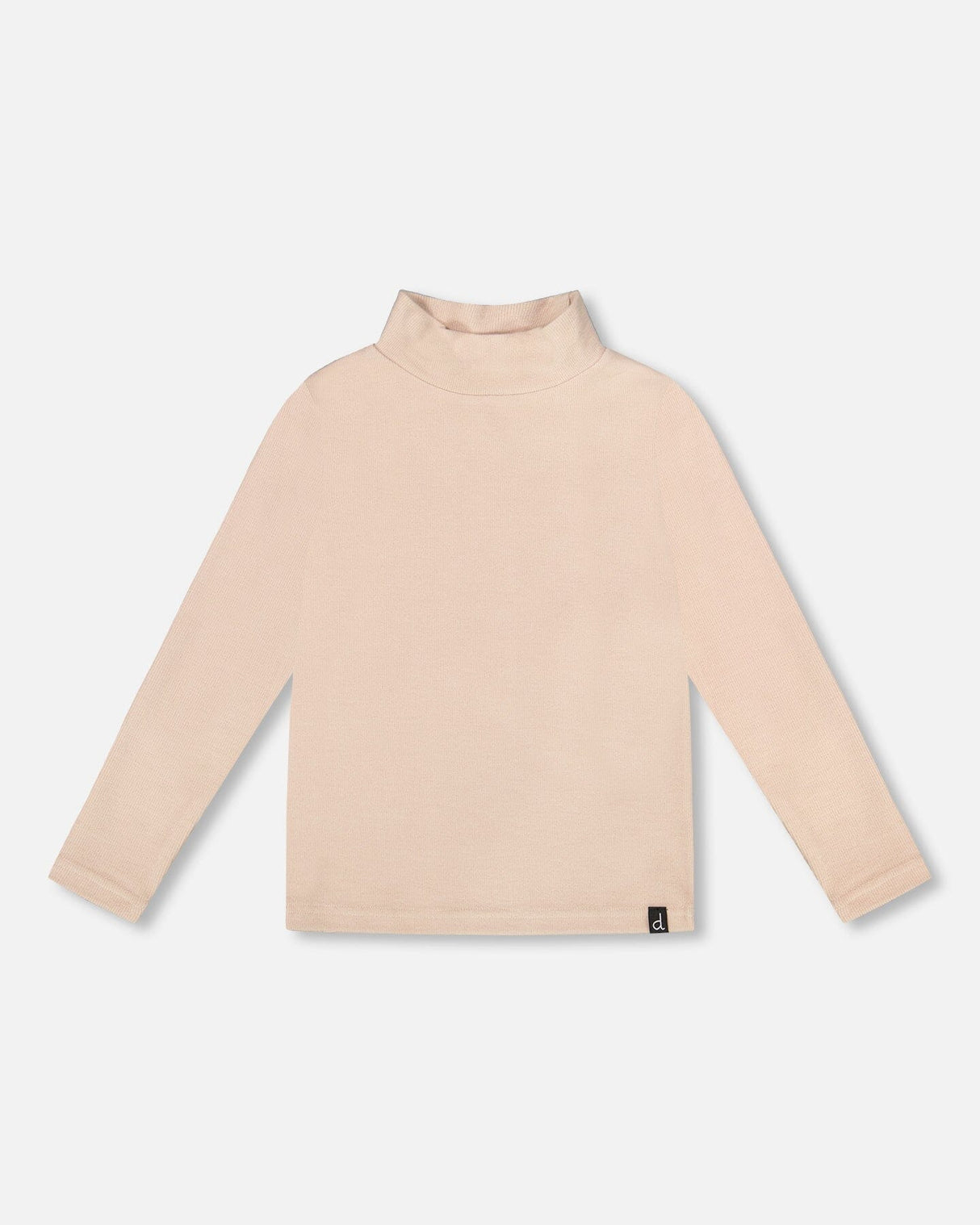 Super Soft Ribbed Mock Neck Top Light Caramel-0