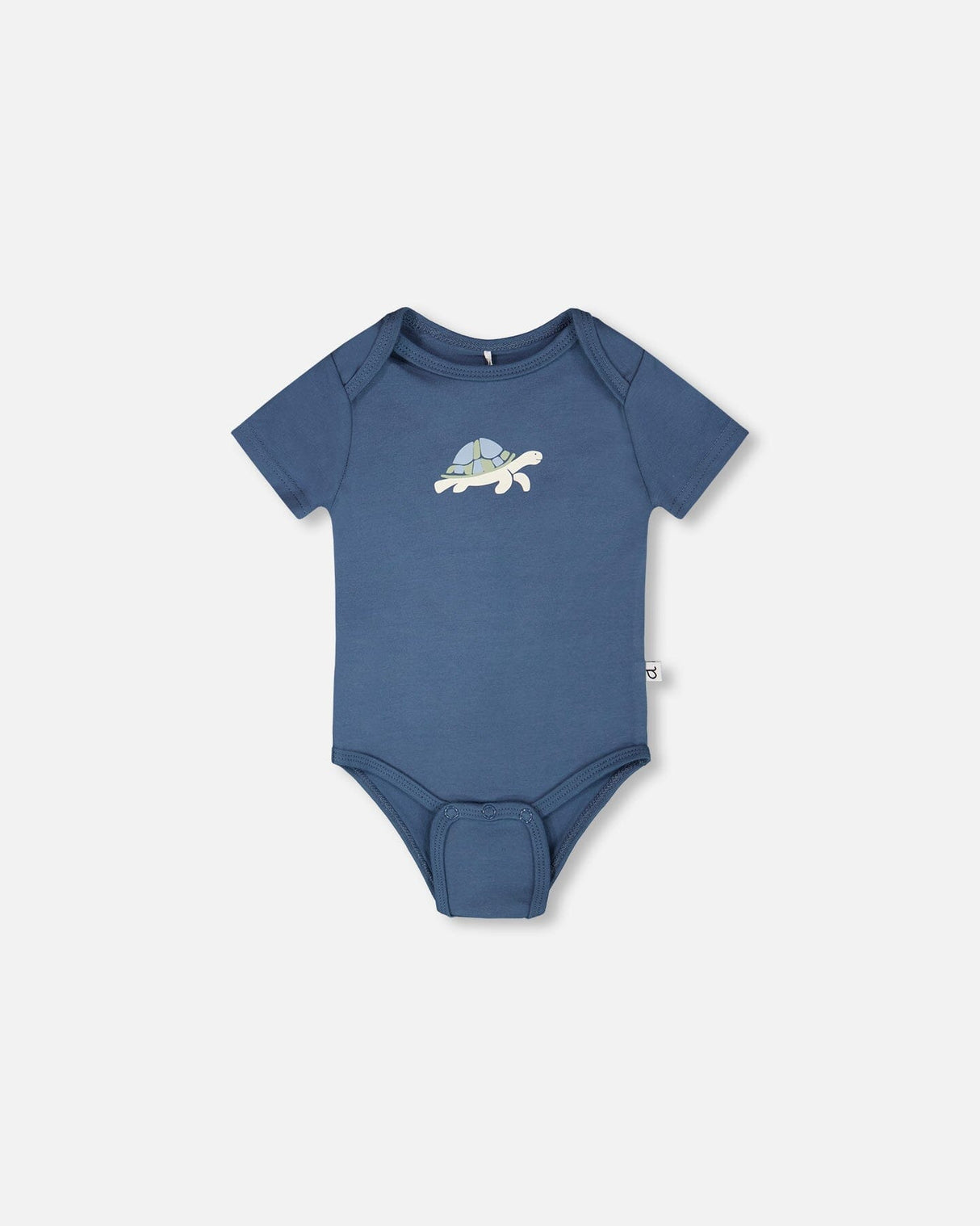 Evolutive Organic Cotton Jersey Onesie Medium Blue-1