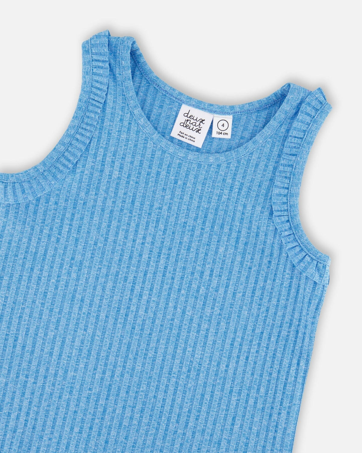 Deux par Deux Rib Tank Top Blue