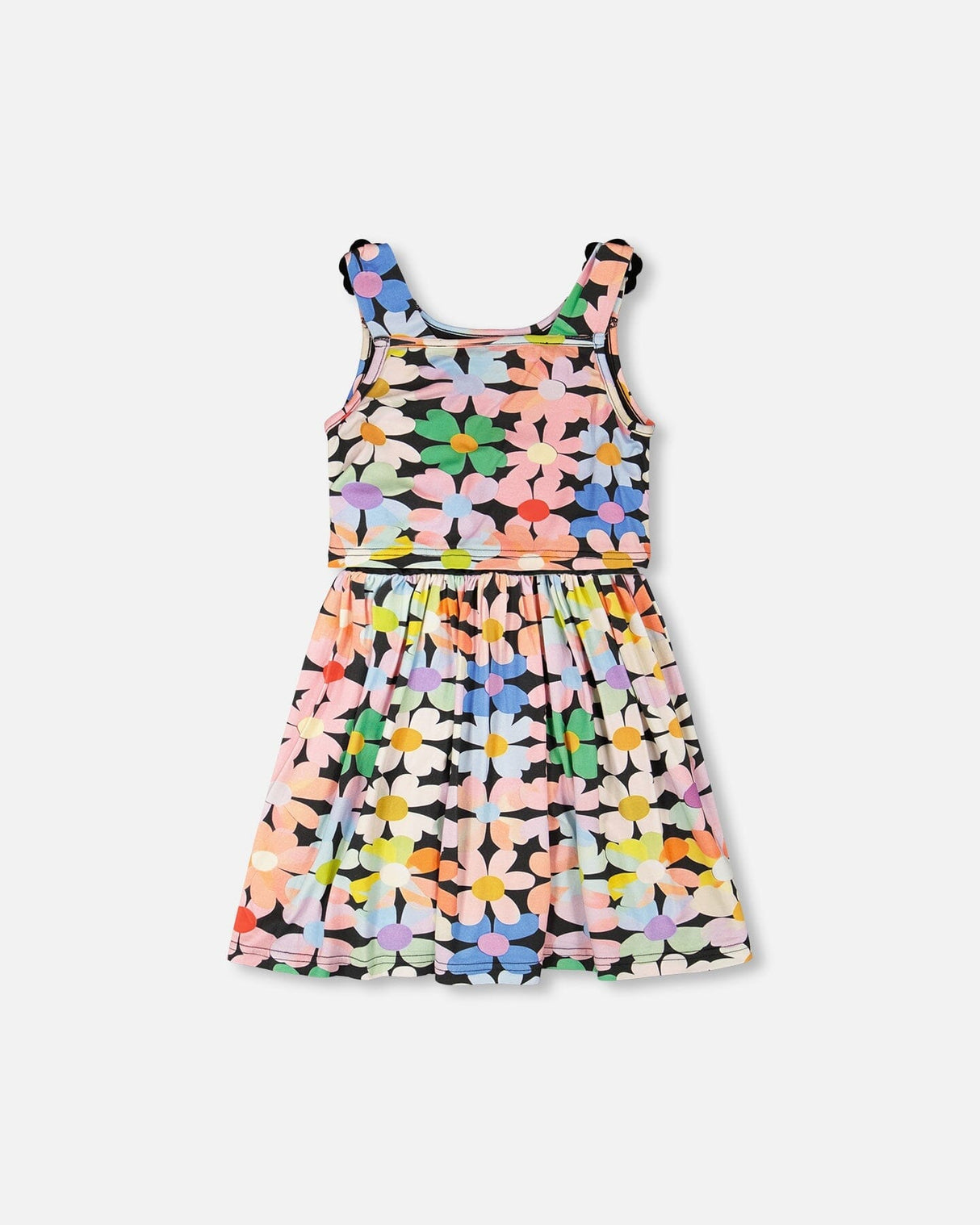 Dress Black Printed Flowers-2