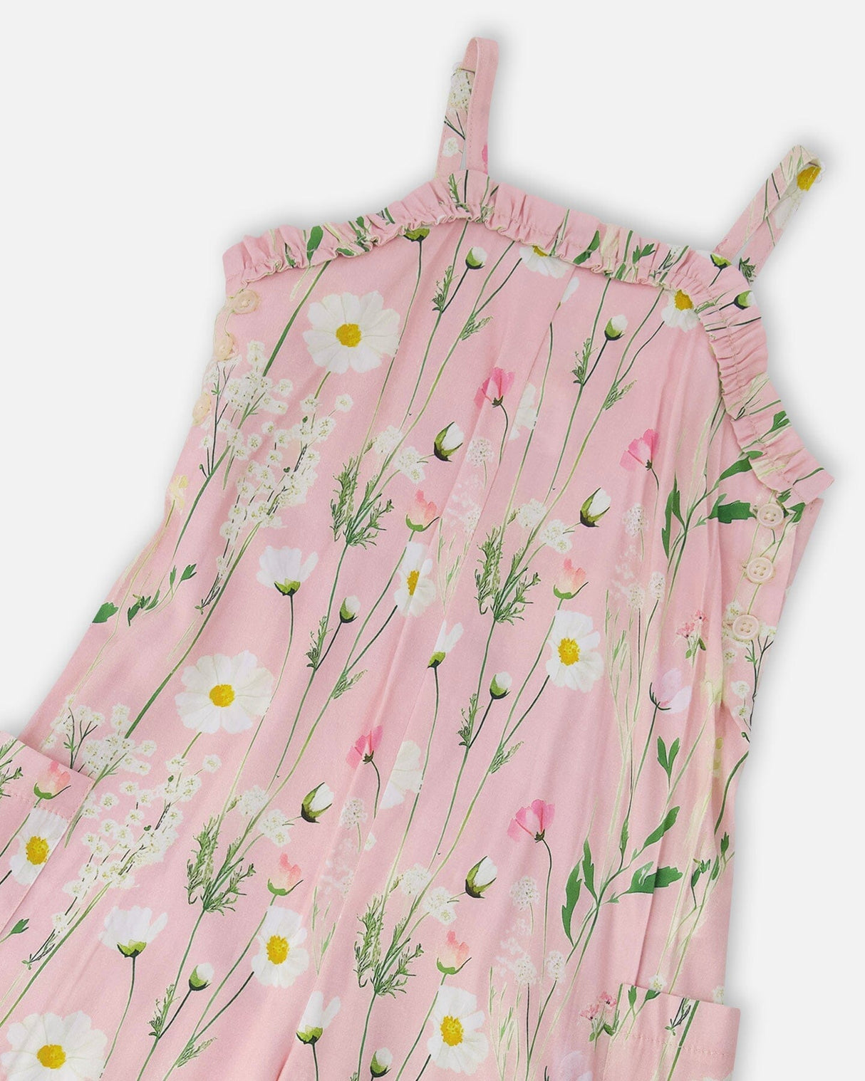 Viscose Jumpsuit Pink Printed Flowers-4