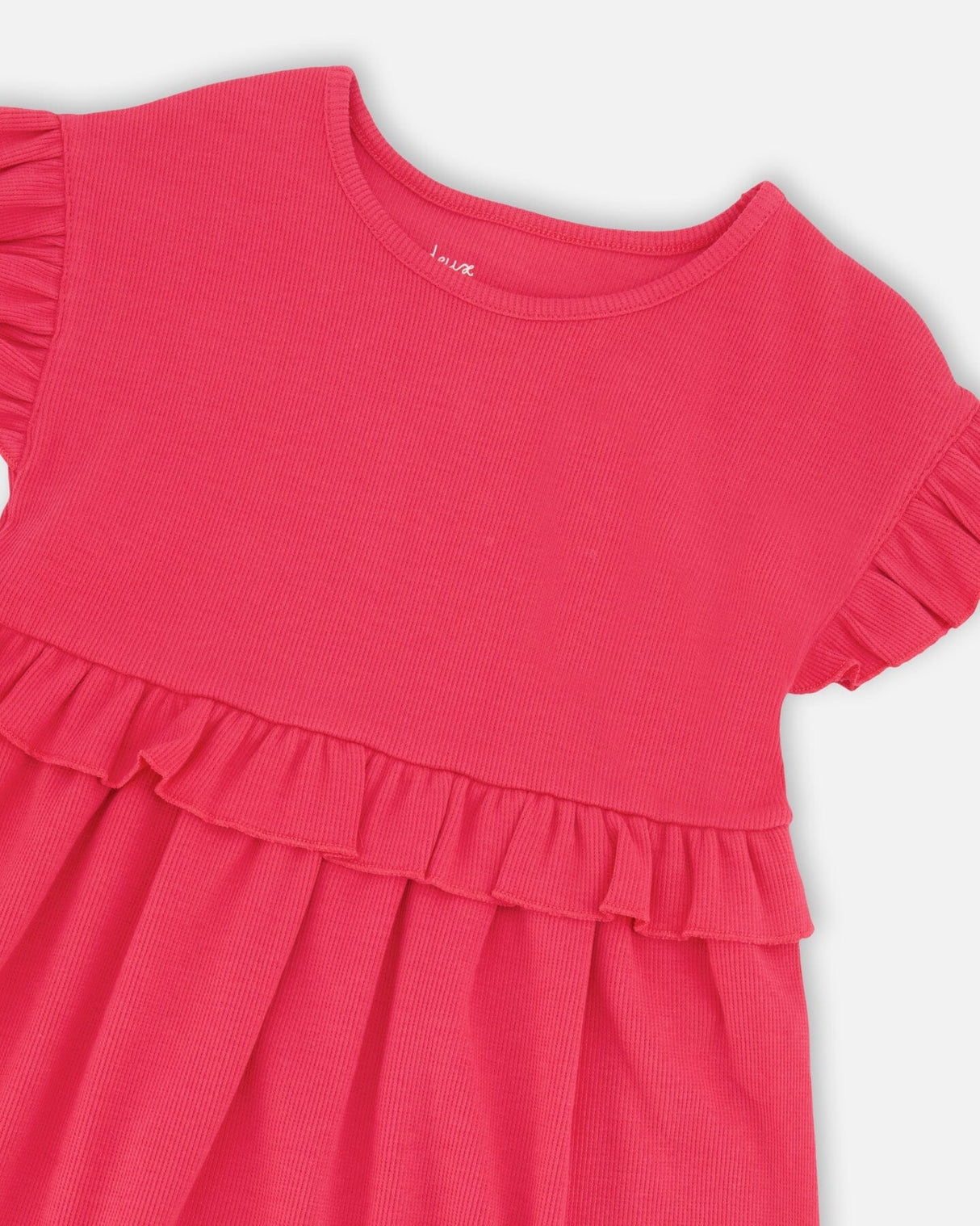 Cotton Rib Dress Pink-2