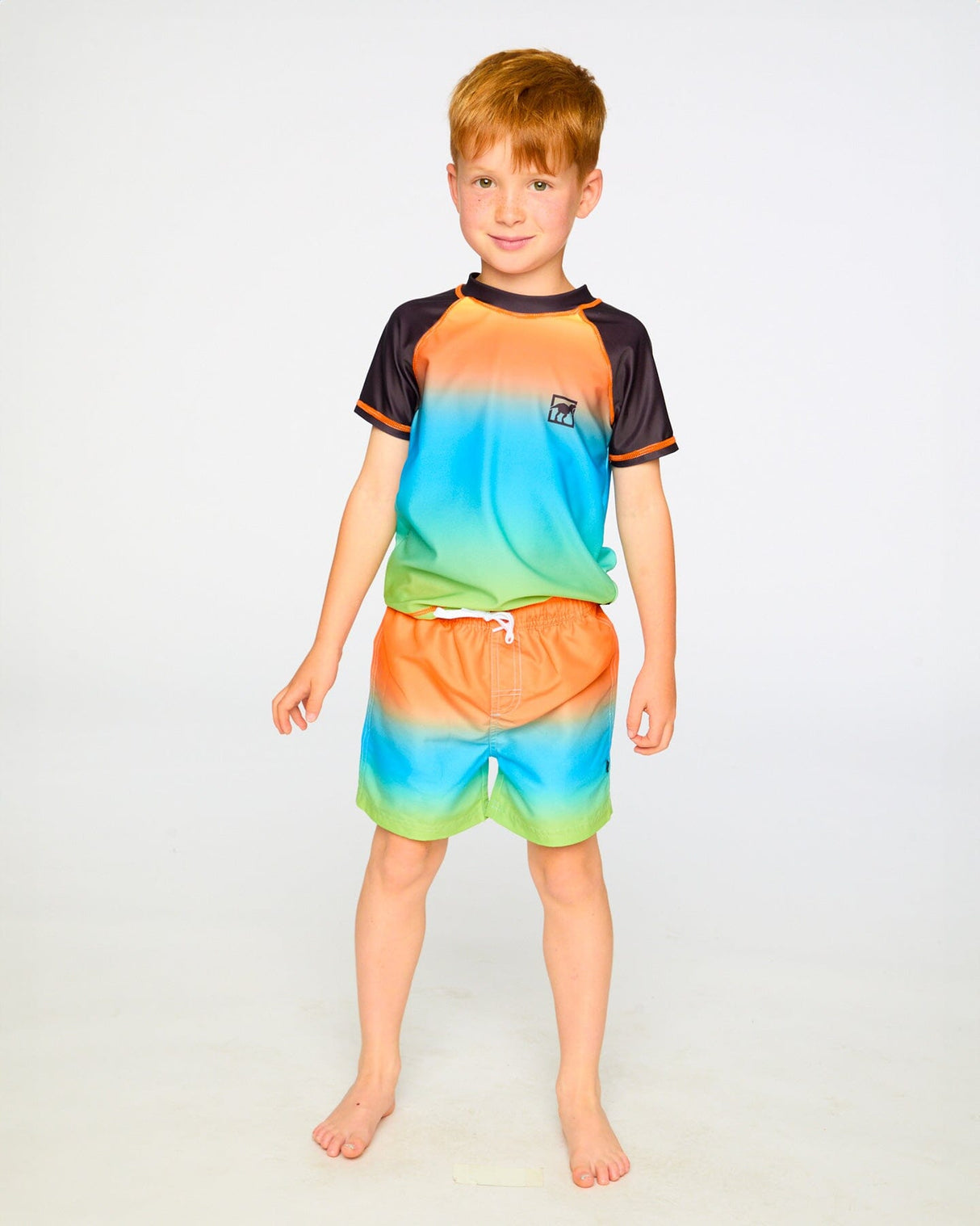 Boardshorts Orange Blue And Green Gradient-1