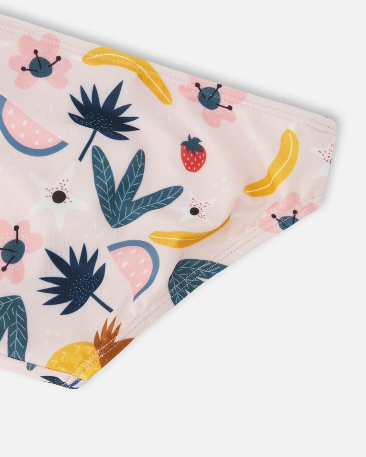 Deux par Deux Two-Piece Swimsuit Pink Printed Fruits