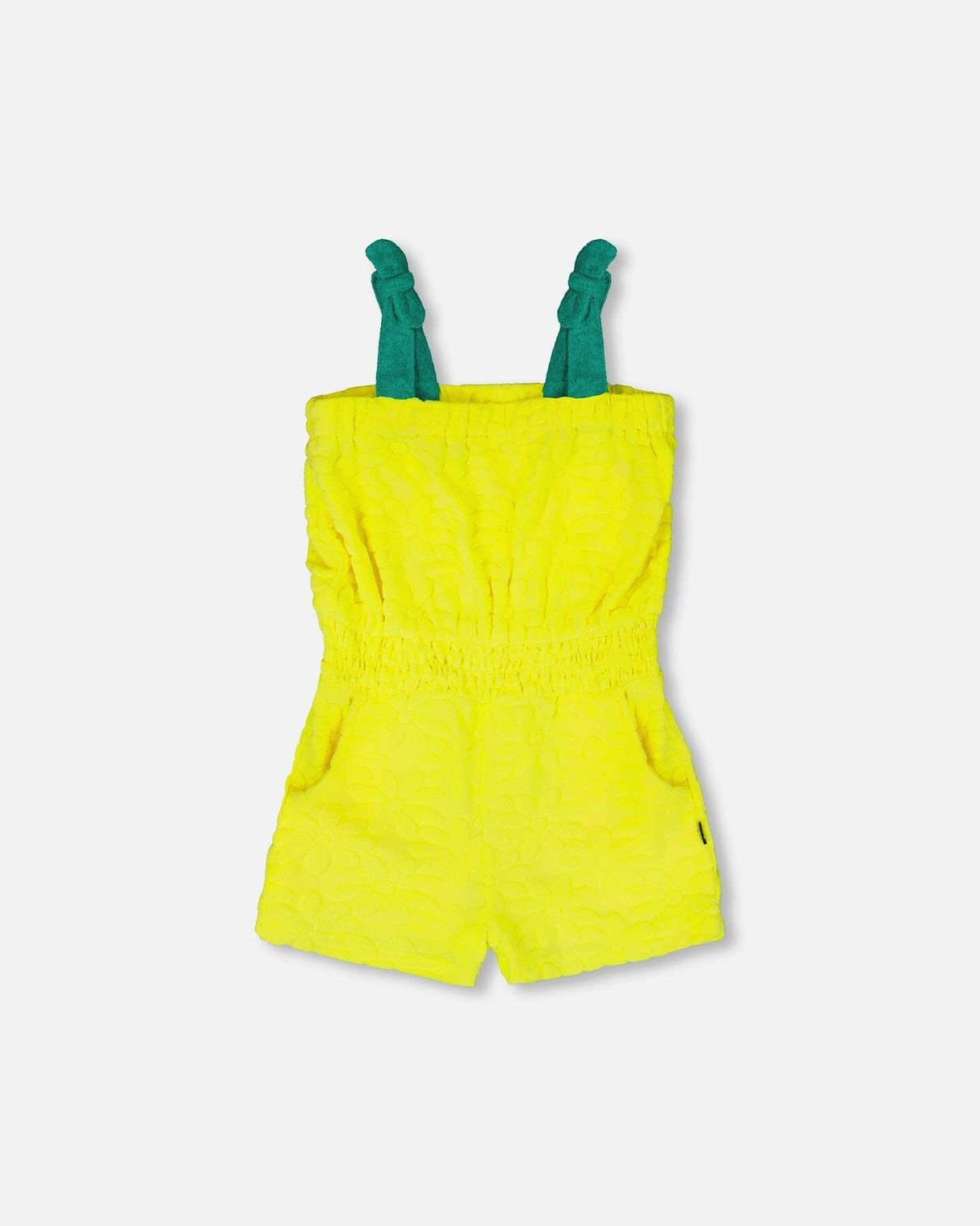 Terry Cloth Sleeveless Jumpsuit Yellow-0