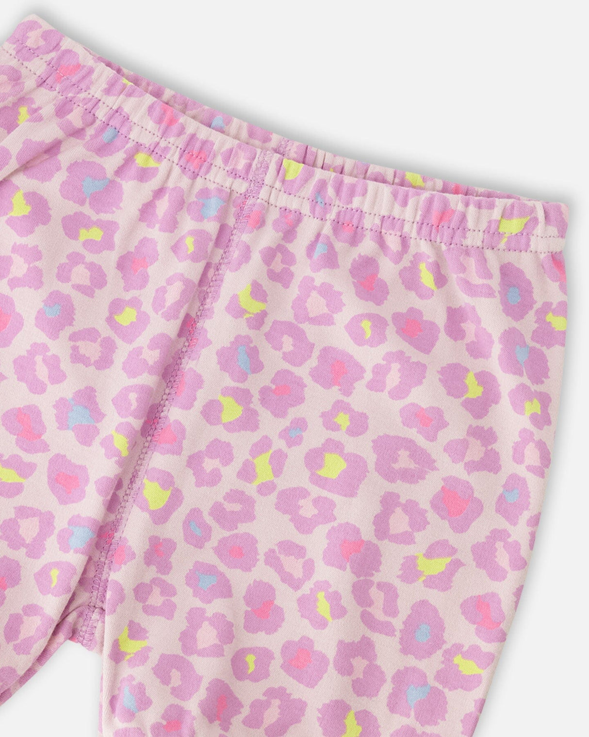 Organic Cotton Two-Piece Pyjama Set Purple Animal Print-4