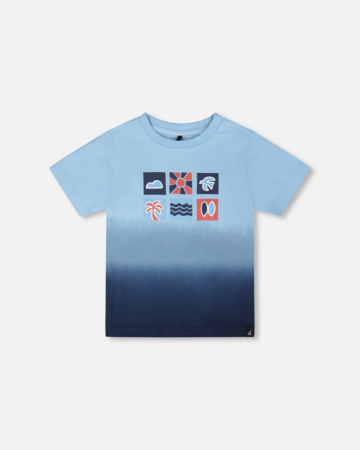 Organic Cotton Short Sleeve T-Shirt Blue Gradient-0