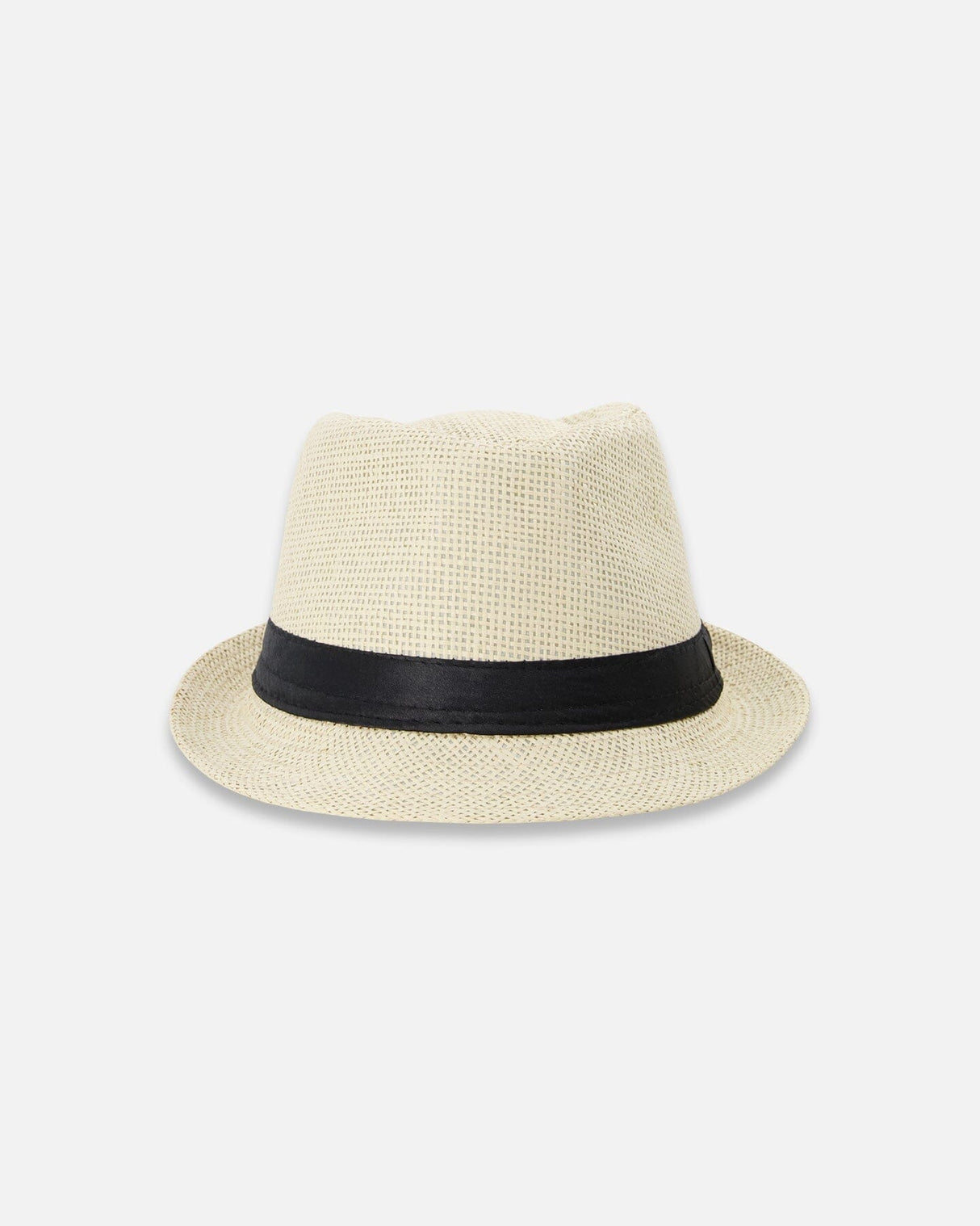 Fedora-Style Straw Hat Beige-2