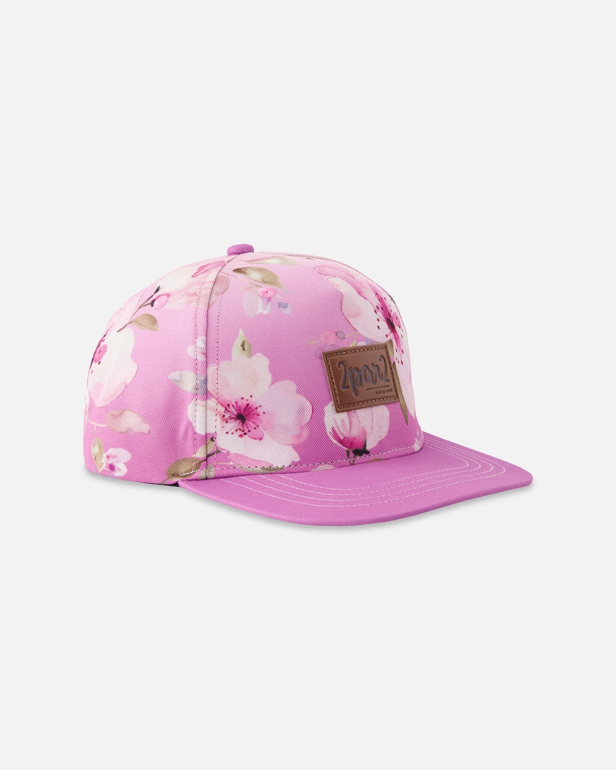 Cap Purple Flower Print-0
