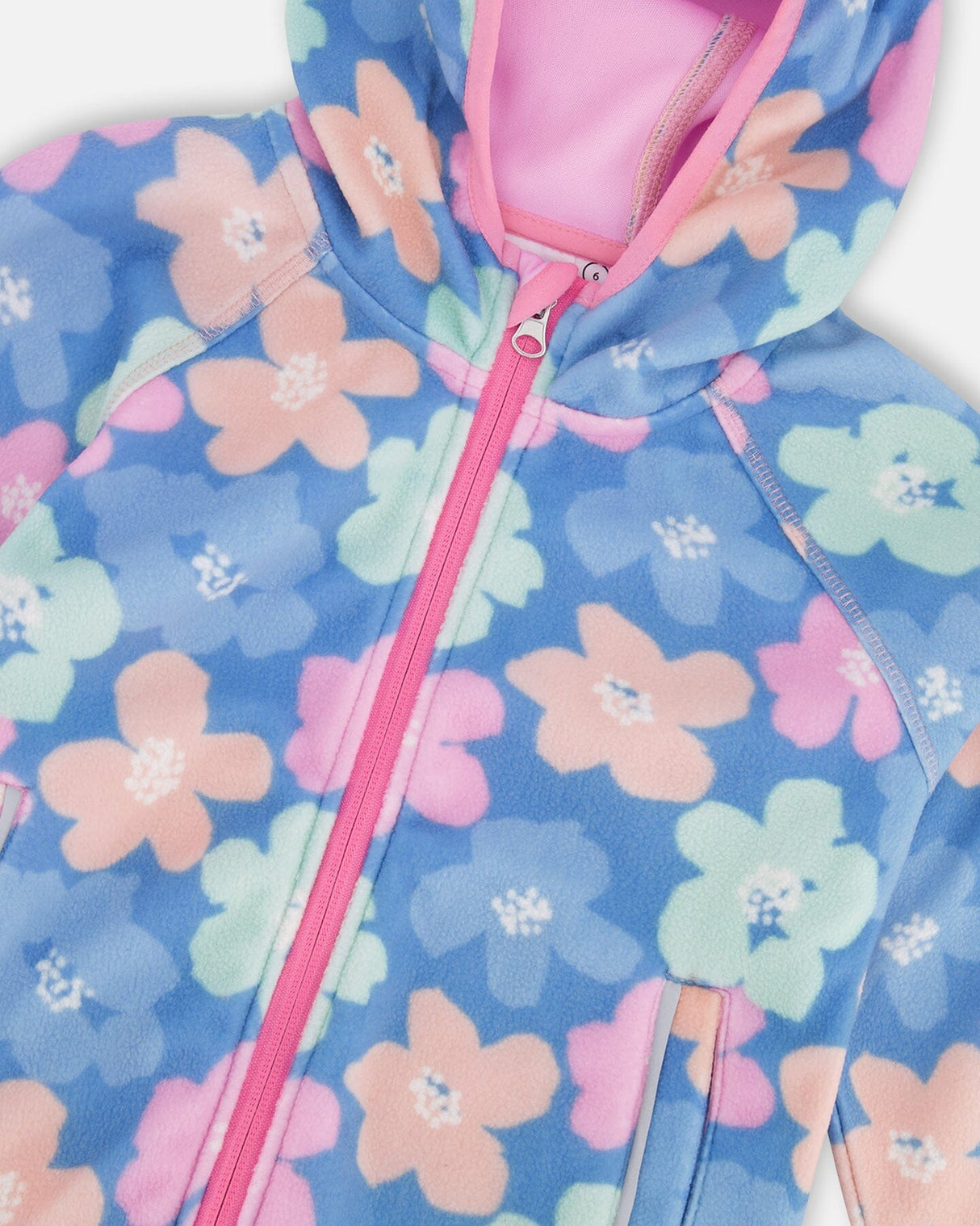 Softshell Jacket Blue Flower Print-3