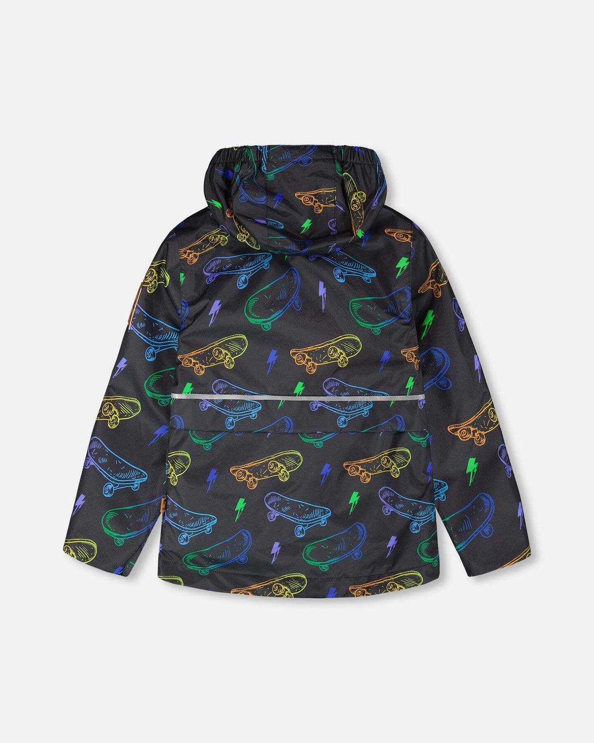 3-In-1 Two-Piece Mid-Season Outerwear Set Black Printed Skateboards-3