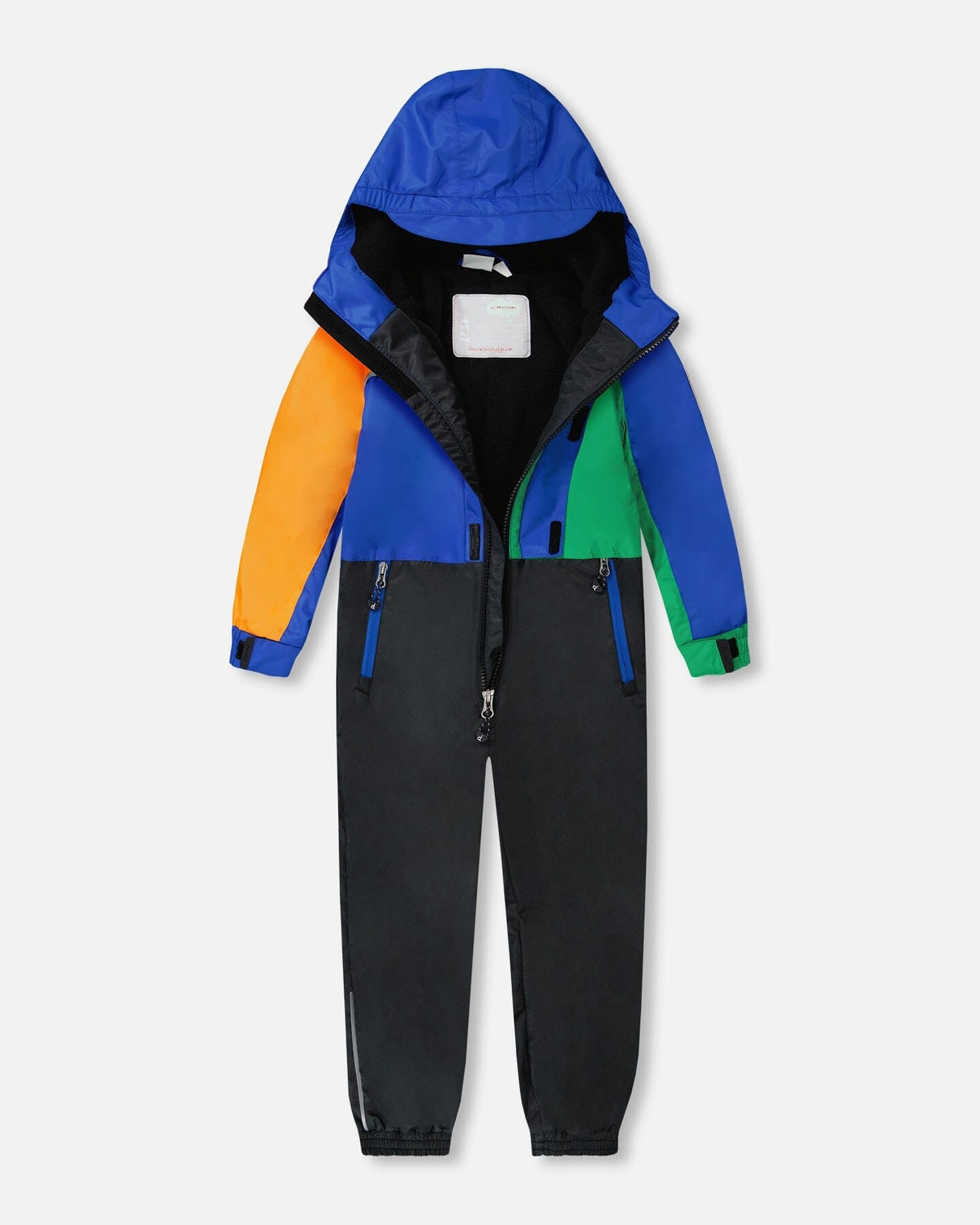 Kids Mid-Season One-Piece Outerwear Royal Blue Colorblock-2