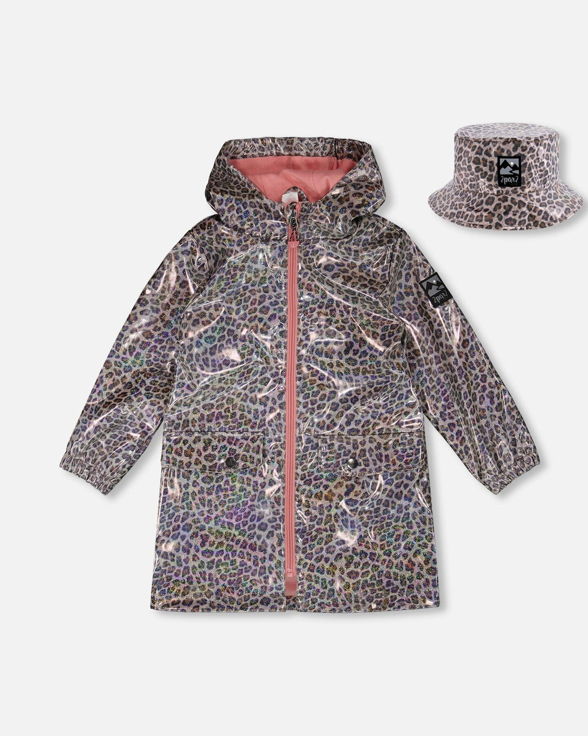 Rain Coat And Hat Set Animal Print-0