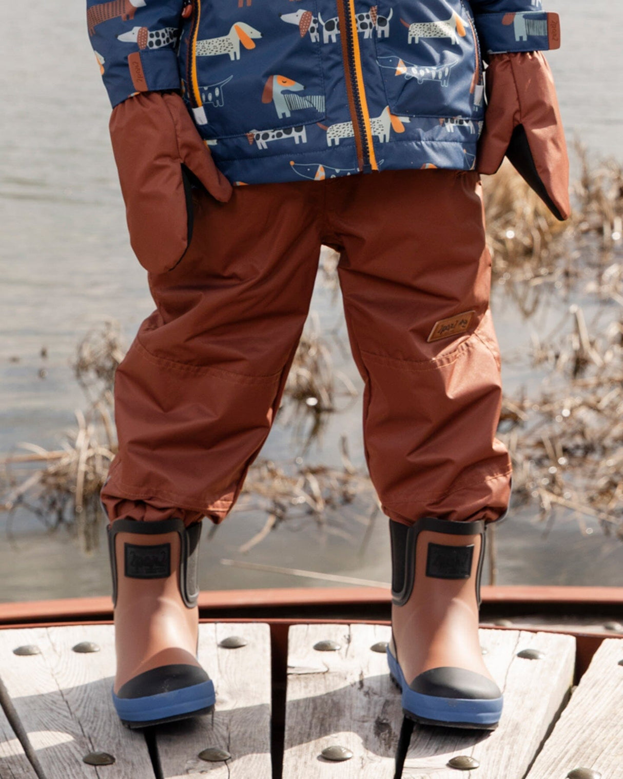 Short Rain Boots In Natural Rubber Brown-1