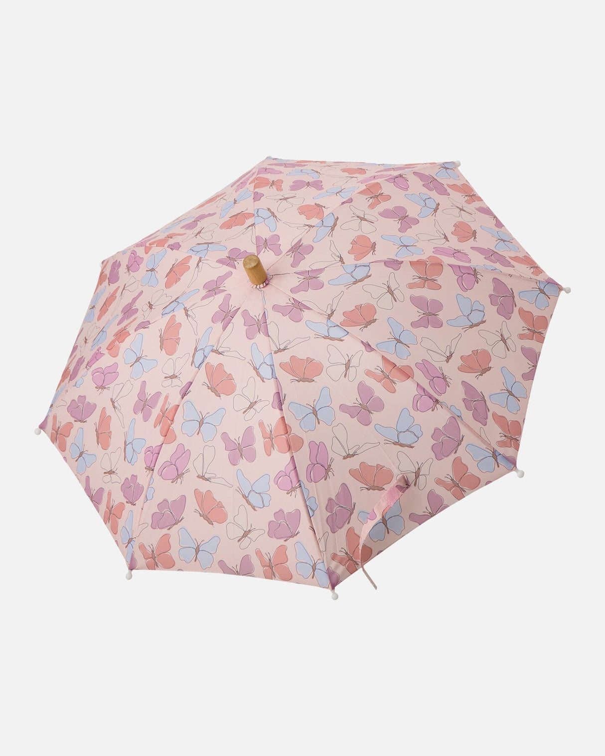 Umbrella Pink Butterfly Print-0
