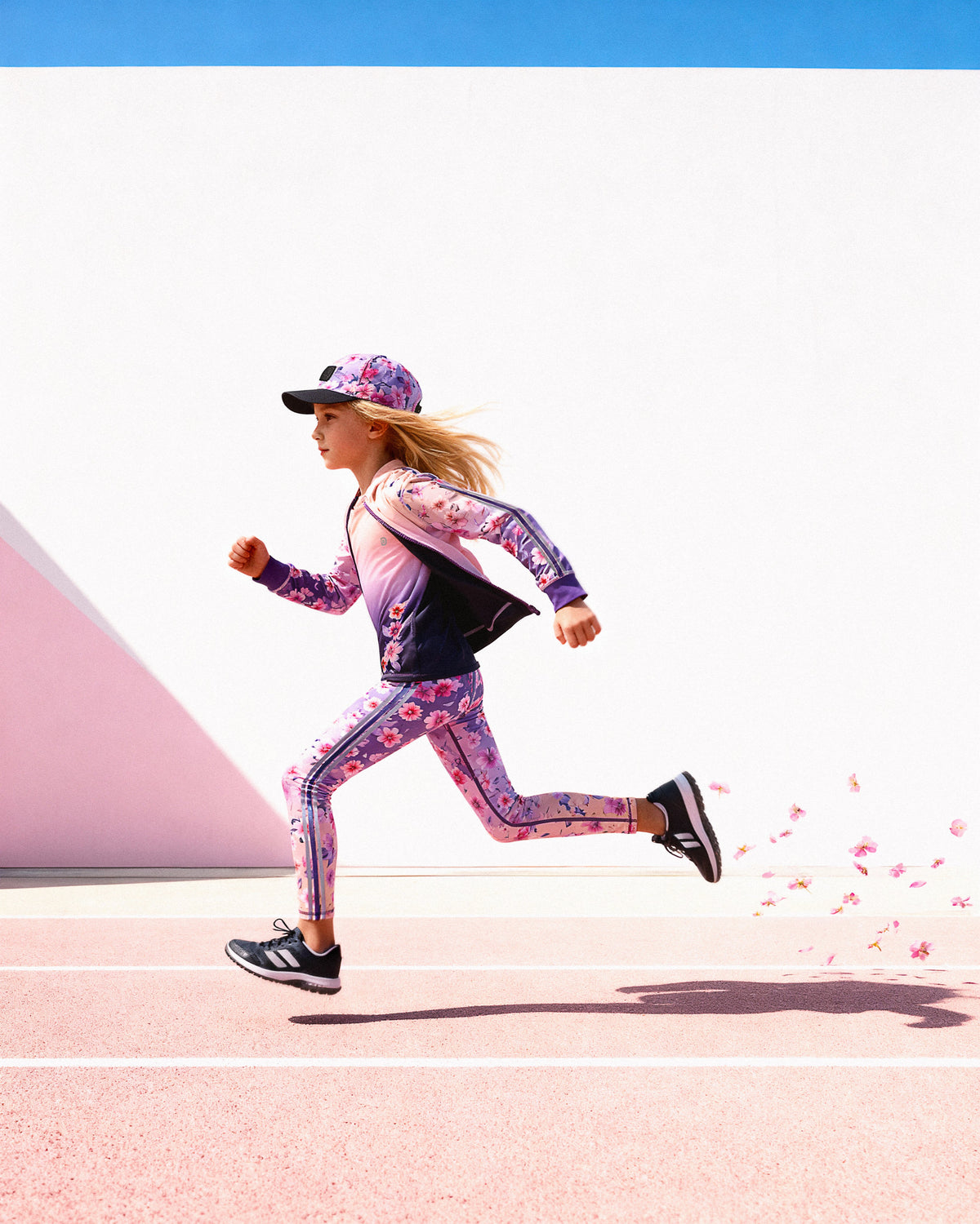 Deux par Deux Full Zip Reversible Athletic Cardigan In Recycled Polyester Pink To Mauve Gradient