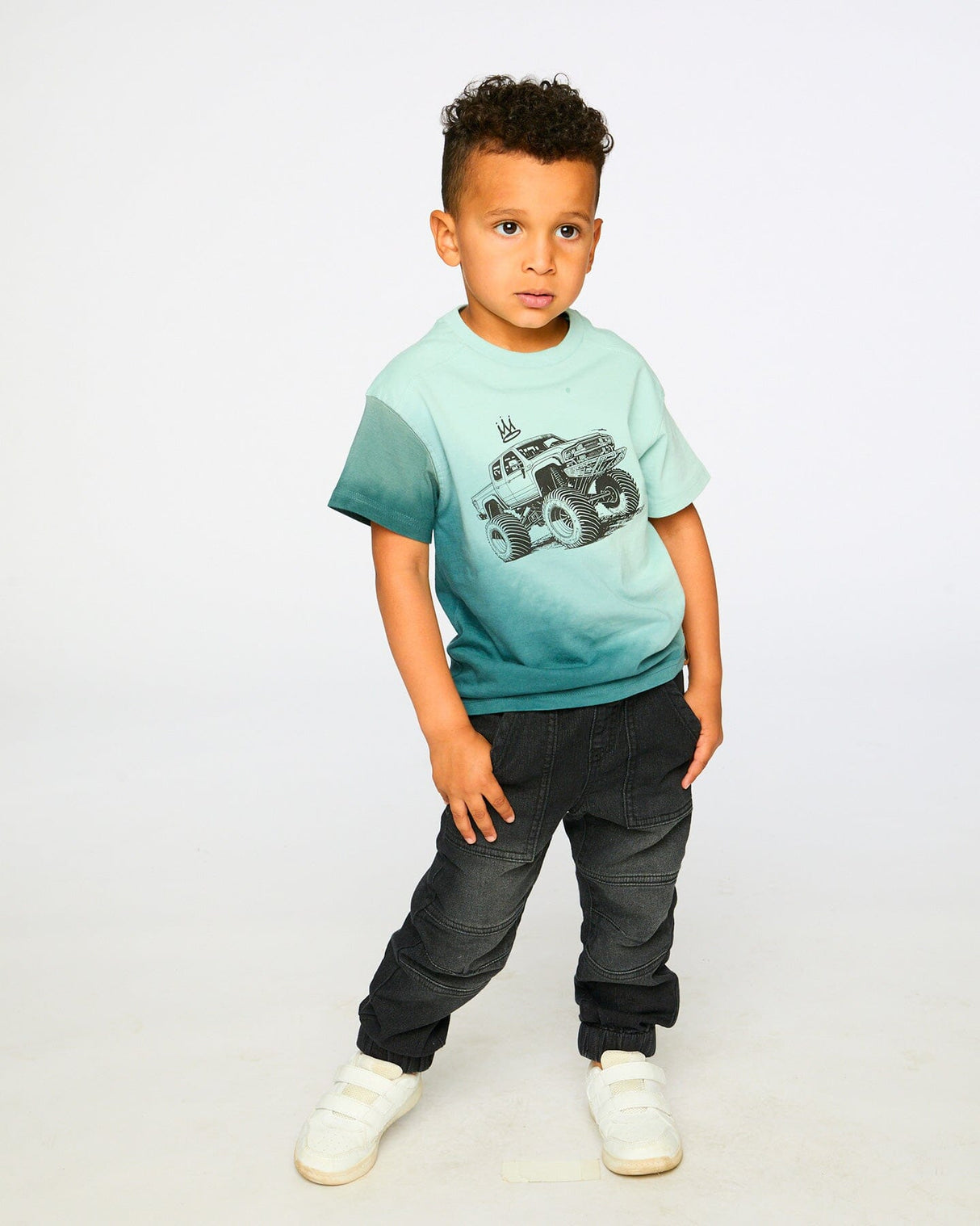 Stretch French Terry Denim Jogger Grey-1