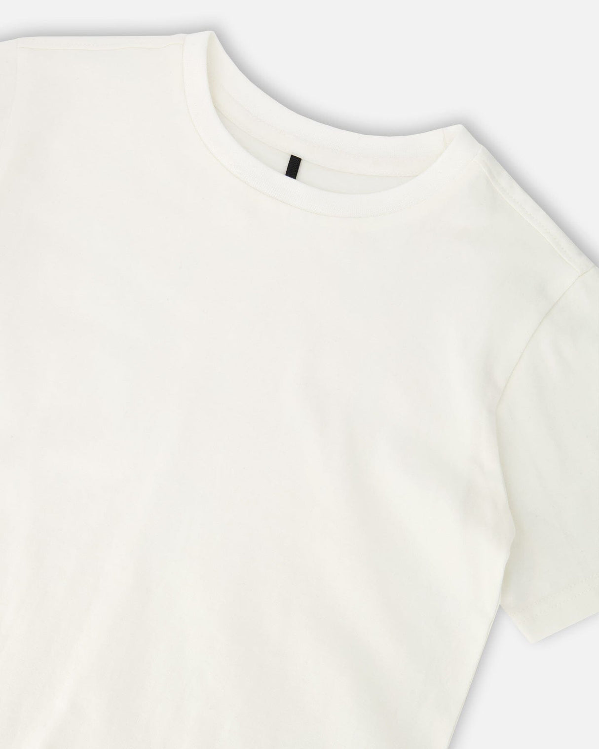 Organic Cotton Jersey T-Shirt Solid Off White-2