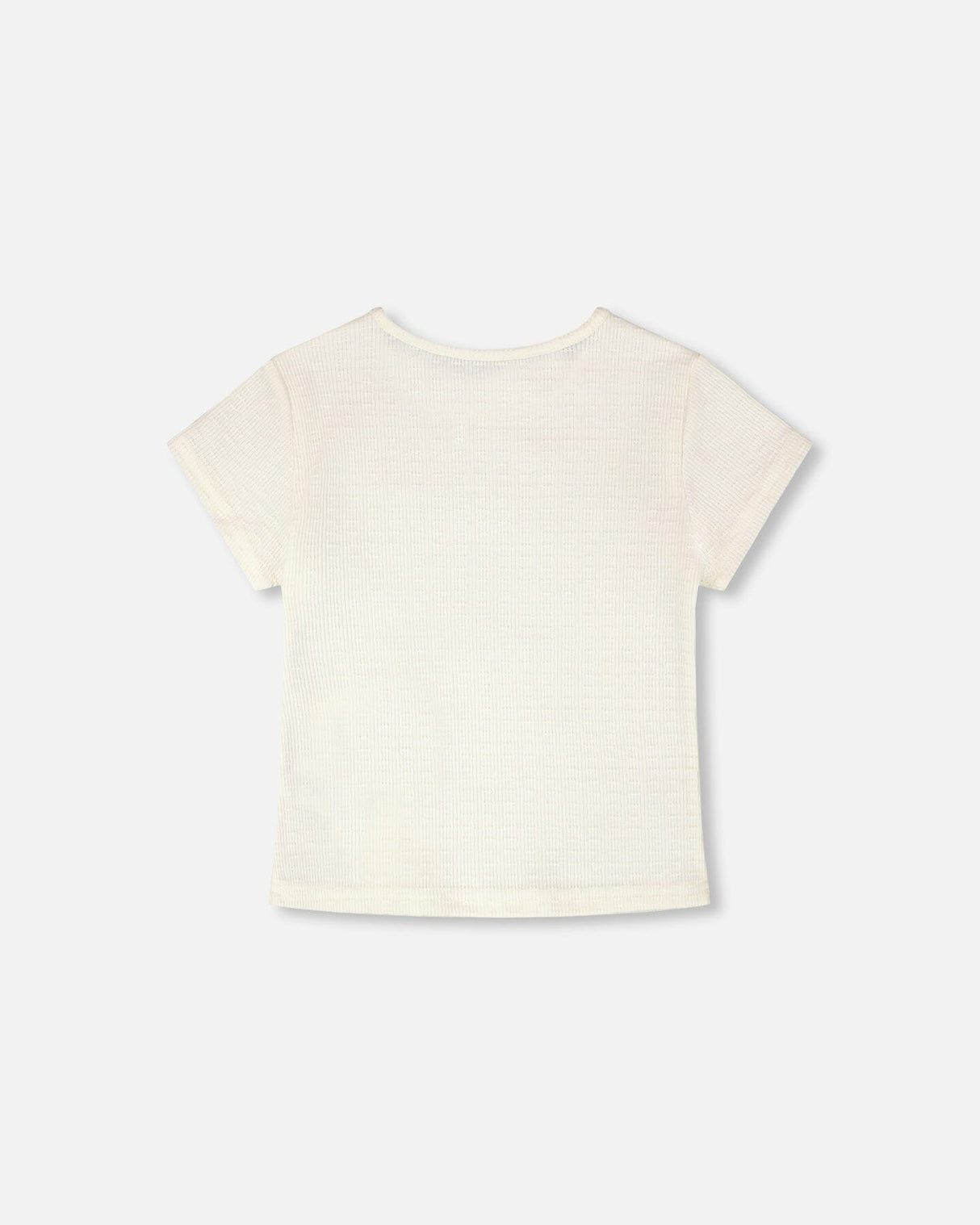 Crinkle Jersey T-Shirt Off White-2