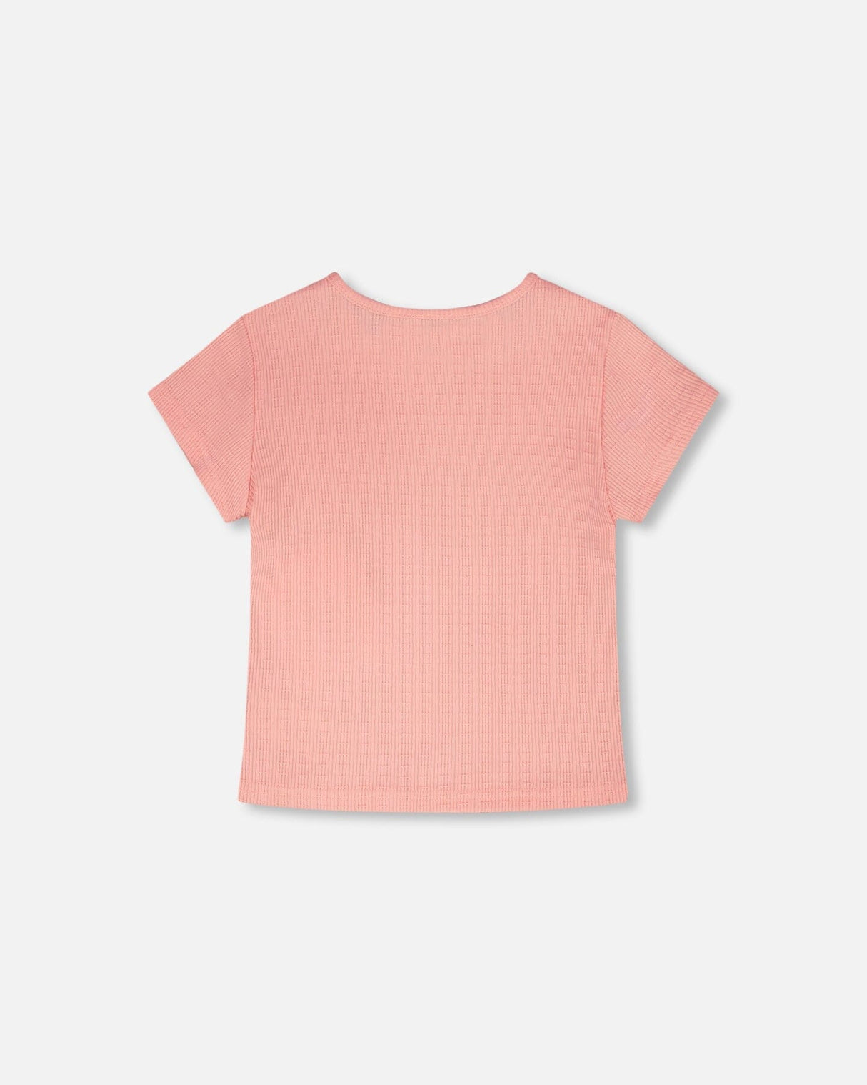 Crinkle Jersey T-Shirt Off Peach Pink-2