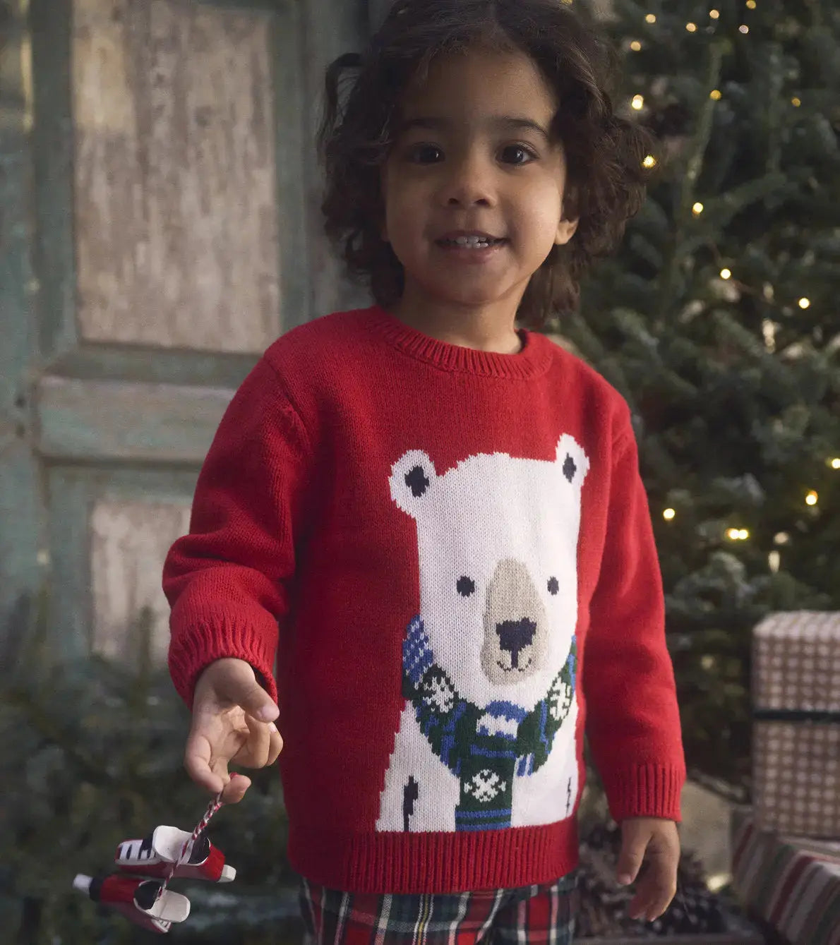 Holiday Bear Crew Neck Knit Sweater | Hatley | Hatley | Jenni Kidz