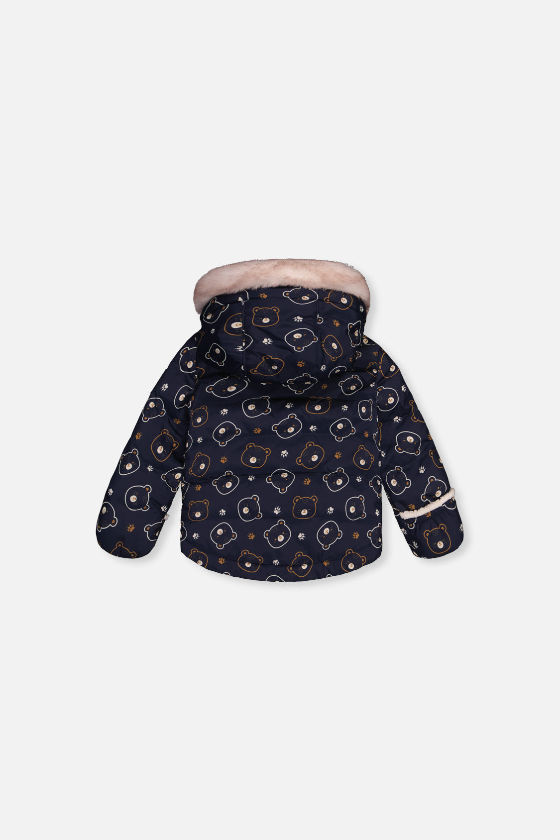 Deux par Deux blue teddy bear baby snowsuit, alternate view 3